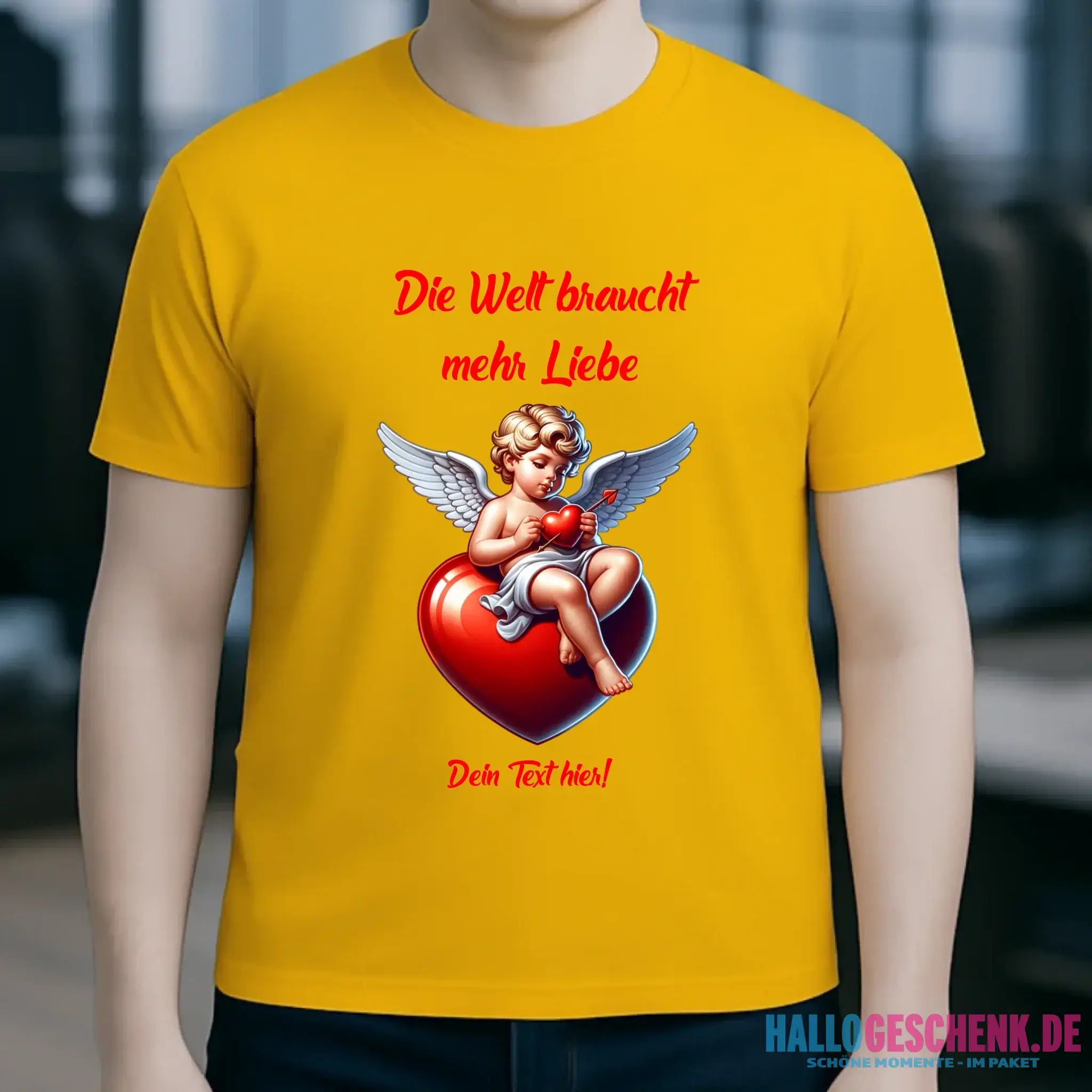 Mehr Liebe • Valentinstag • Unisex Premium T-Shirt XS-5XL aus Bio-Baumwolle für Damen & Herren • Exklusivdesign • personalisiert
