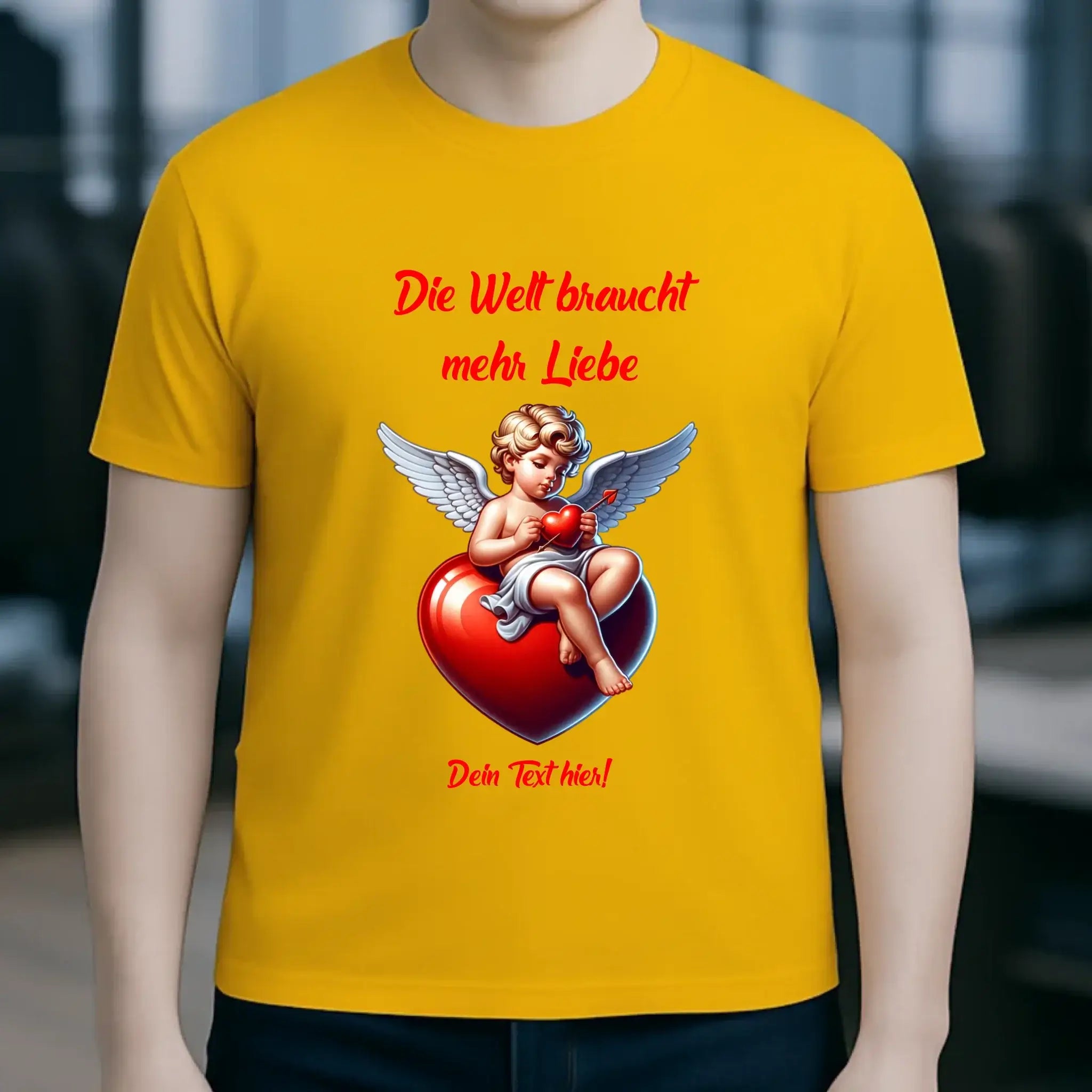 Mehr Liebe • Valentinstag • Unisex Premium T-Shirt XS-5XL aus Bio-Baumwolle für Damen & Herren • Exklusivdesign • personalisiert