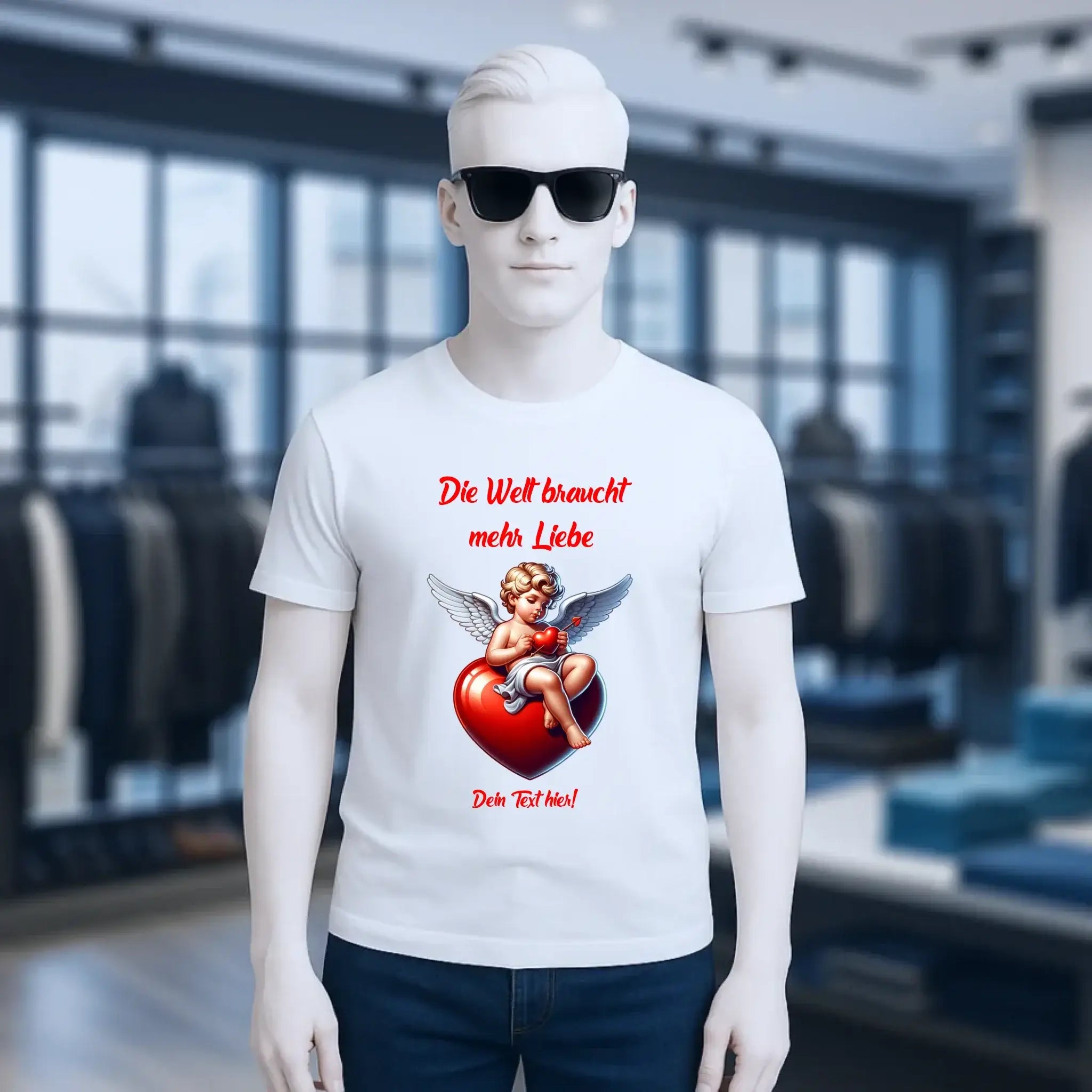 Mehr Liebe • Valentinstag • Unisex Premium T-Shirt XS-5XL aus Bio-Baumwolle für Damen & Herren • Exklusivdesign • personalisiert