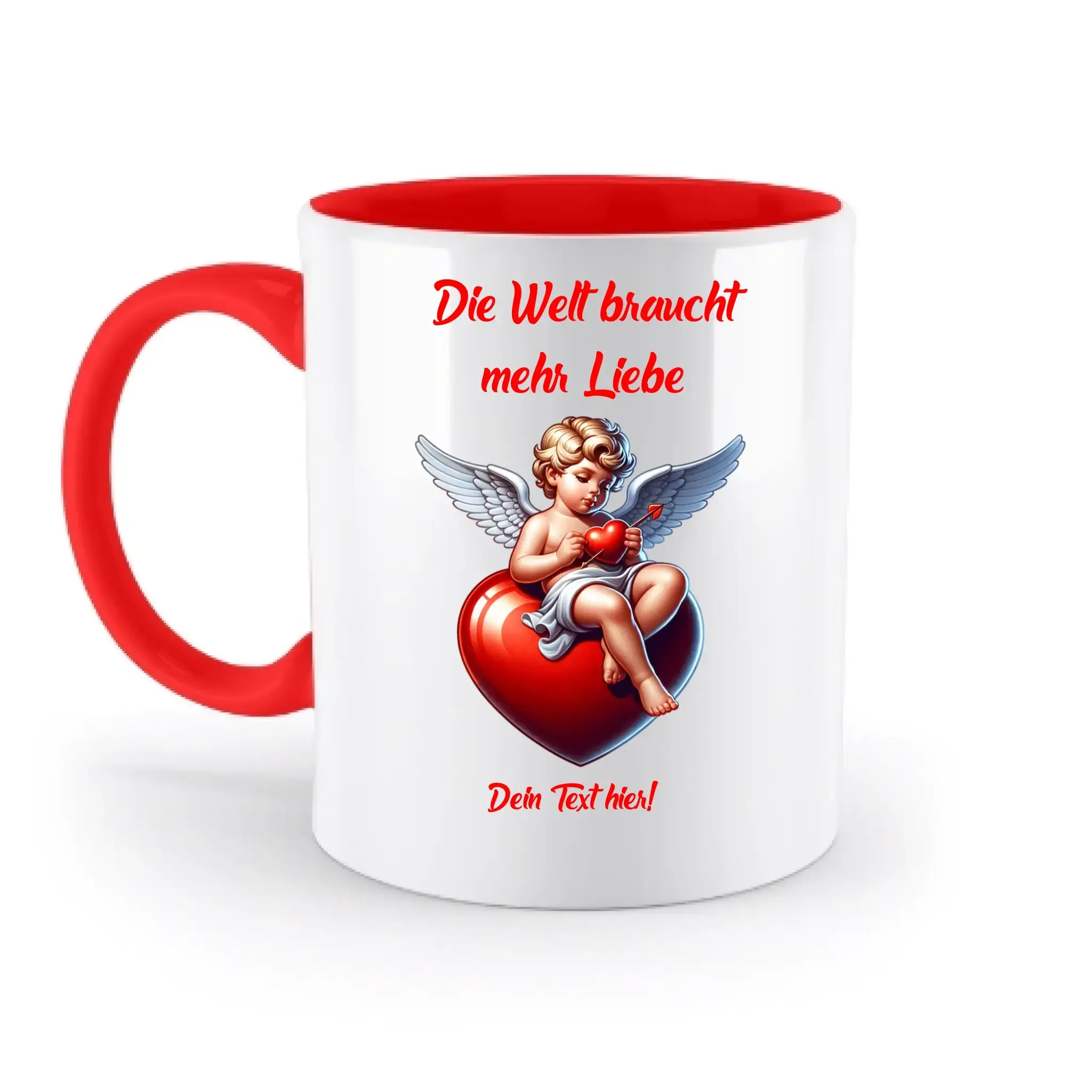 Mehr Liebe • Valentinstag • zweifarbige Tasse • spülmaschinengeeignet • Exklusivdesign • personalisiert