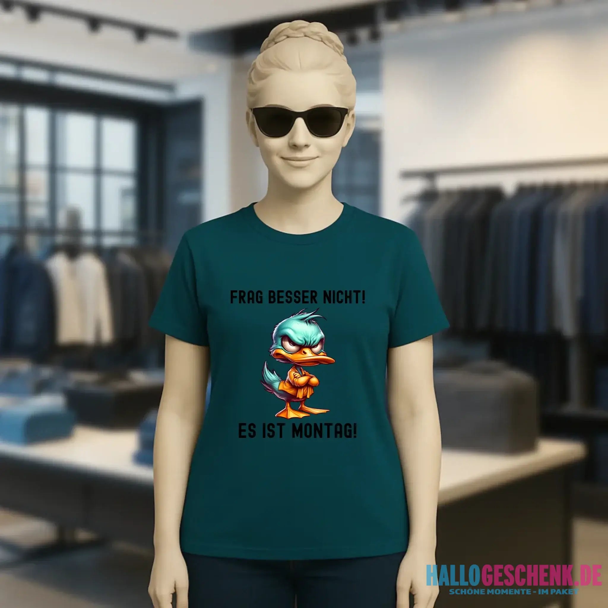Miese Ente • Passe den Text an • Ladies Premium T-Shirt XS-2XL aus Bio-Baumwolle für Damen • Exklusivdesign • personalisiert