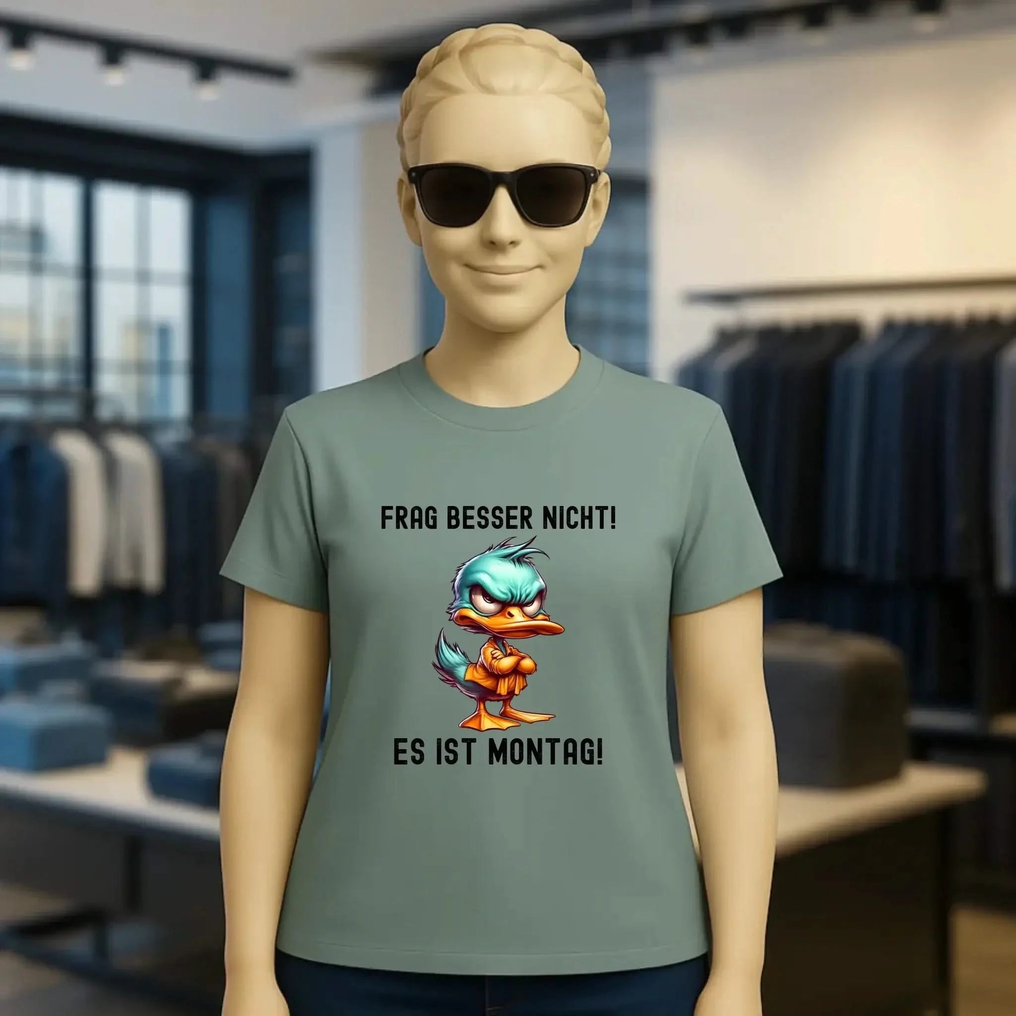 Miese Ente • Passe den Text an • Ladies Premium T-Shirt XS-2XL aus Bio-Baumwolle für Damen • Exklusivdesign • personalisiert