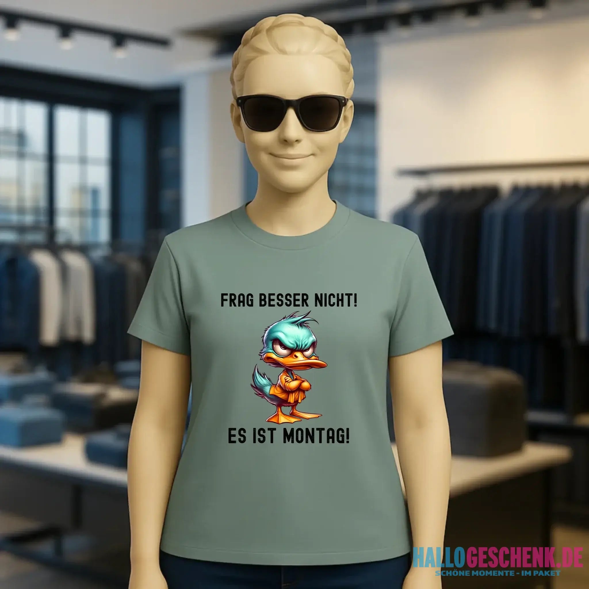 Miese Ente • Passe den Text an • Ladies Premium T-Shirt XS-2XL aus Bio-Baumwolle für Damen • Exklusivdesign • personalisiert