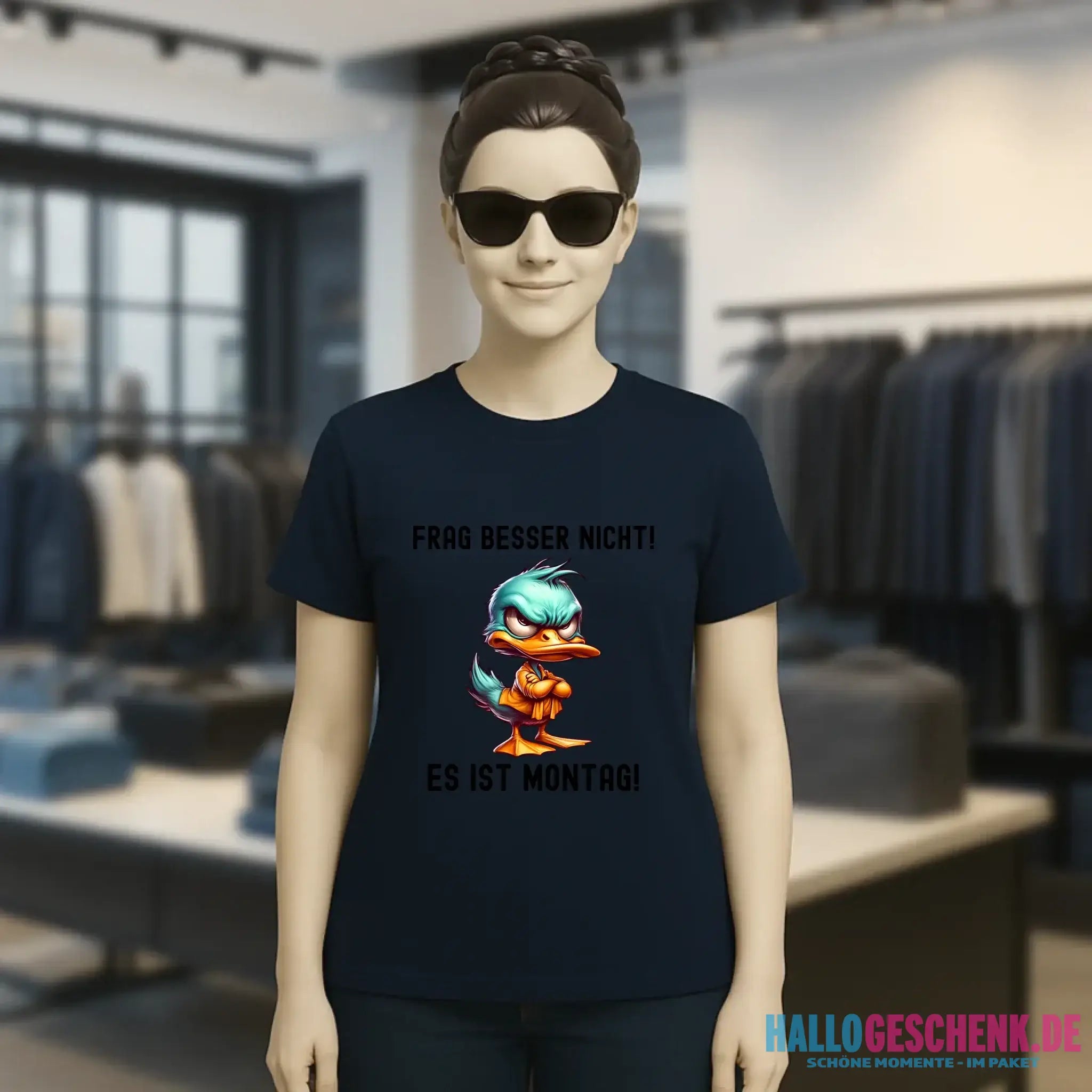 Miese Ente • Passe den Text an • Ladies Premium T-Shirt XS-2XL aus Bio-Baumwolle für Damen • Exklusivdesign • personalisiert