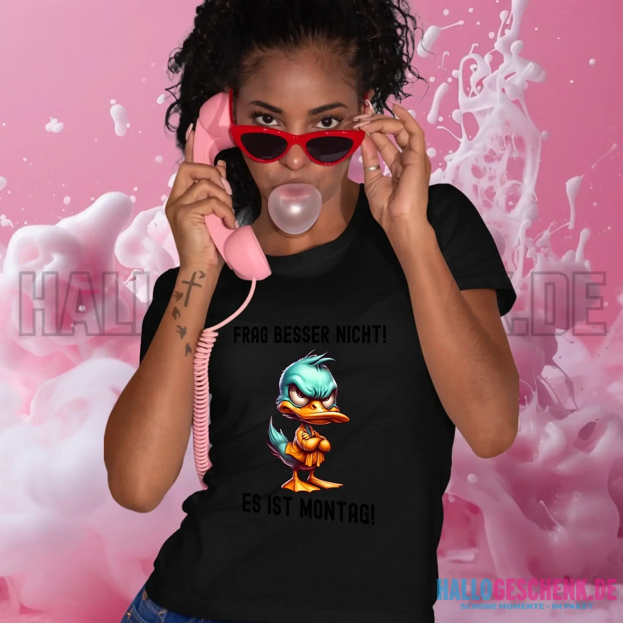 Miese Ente • Passe den Text an • Ladies Premium T-Shirt XS-2XL aus Bio-Baumwolle für Damen • Exklusivdesign • personalisiert