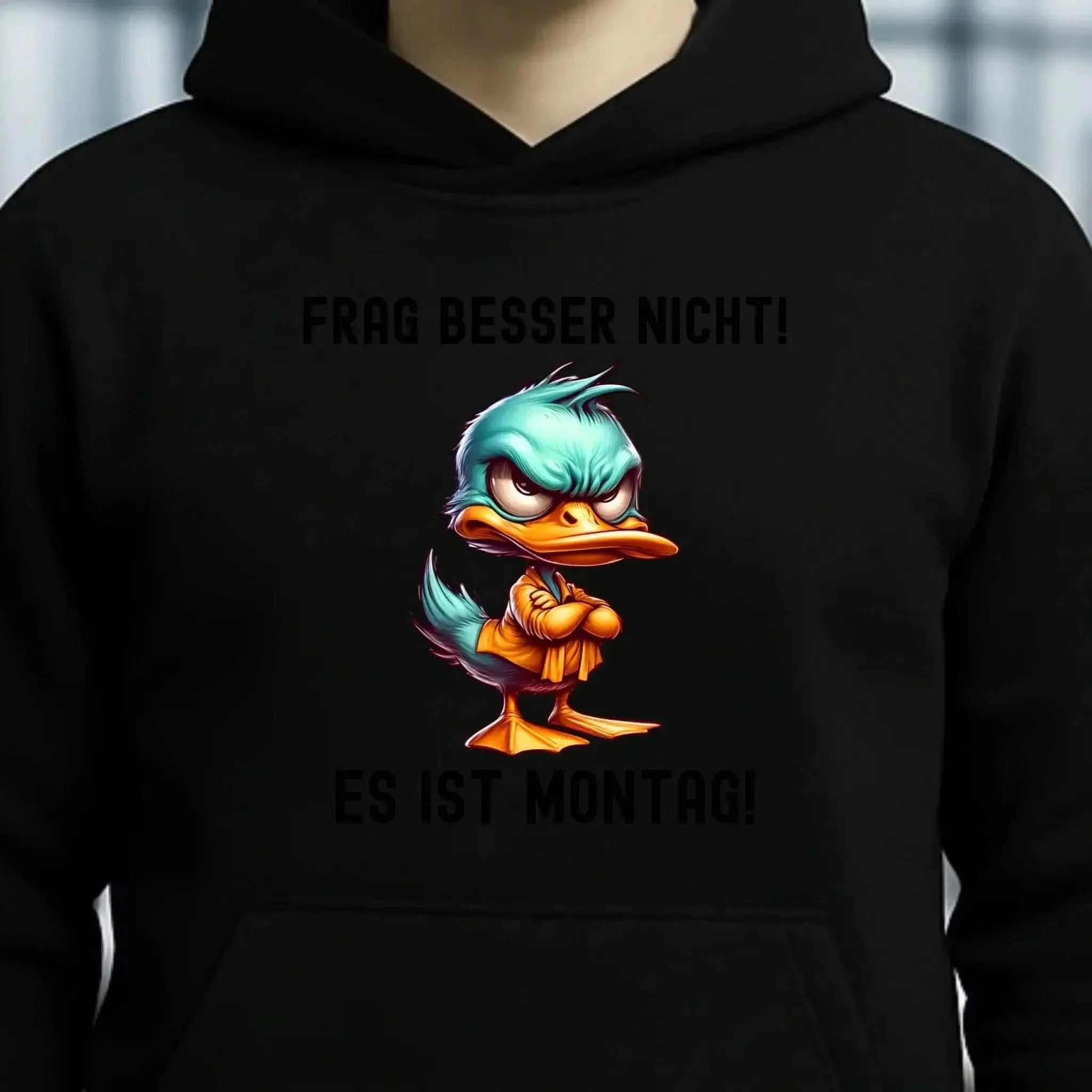 Miese Ente • Passe den Text an • Unisex Premium Hoodie XS-5XL aus Bio-Baumwolle für Damen & Herren • Exklusivdesign • personalisiert