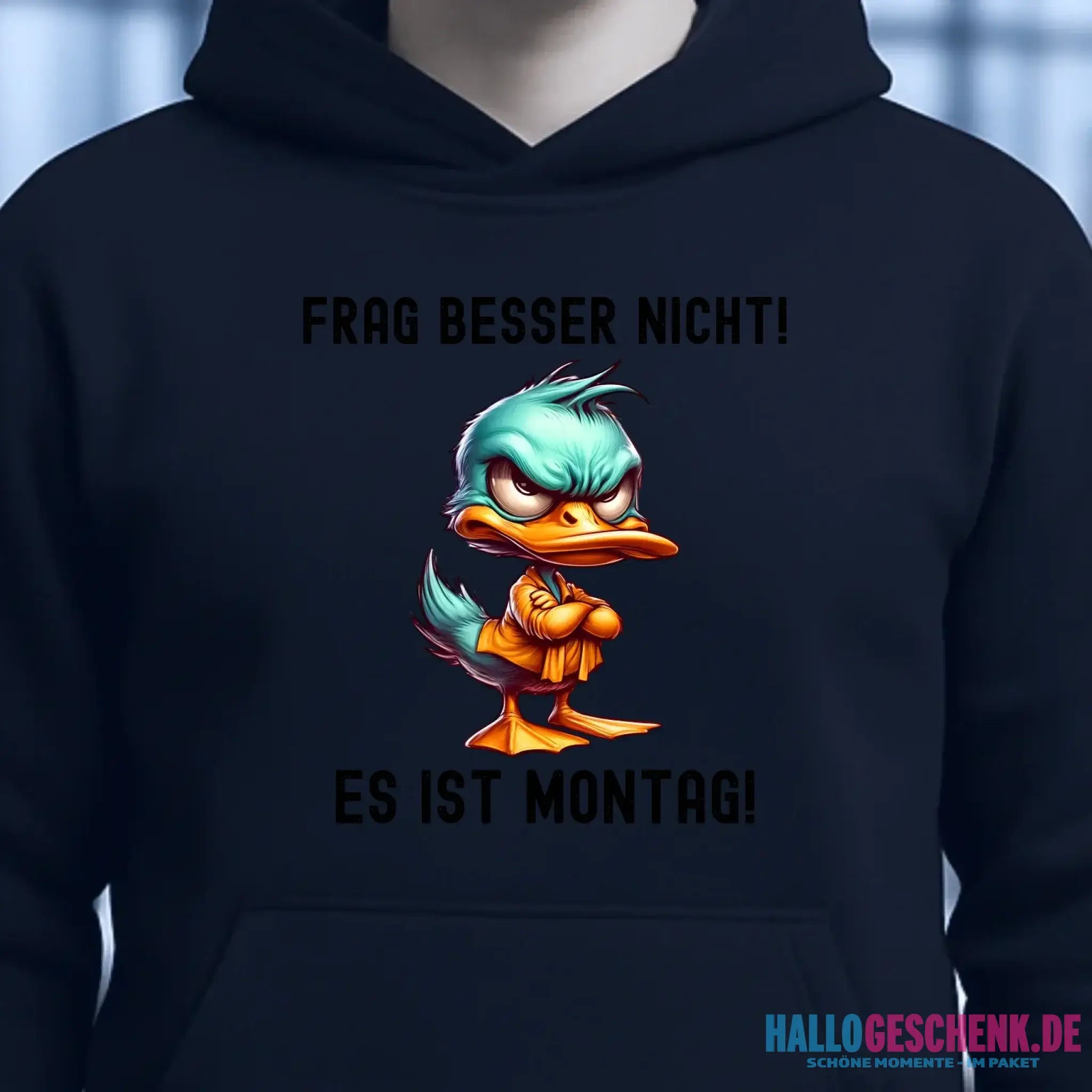 Miese Ente • Passe den Text an • Unisex Premium Hoodie XS-5XL aus Bio-Baumwolle für Damen & Herren • Exklusivdesign • personalisiert