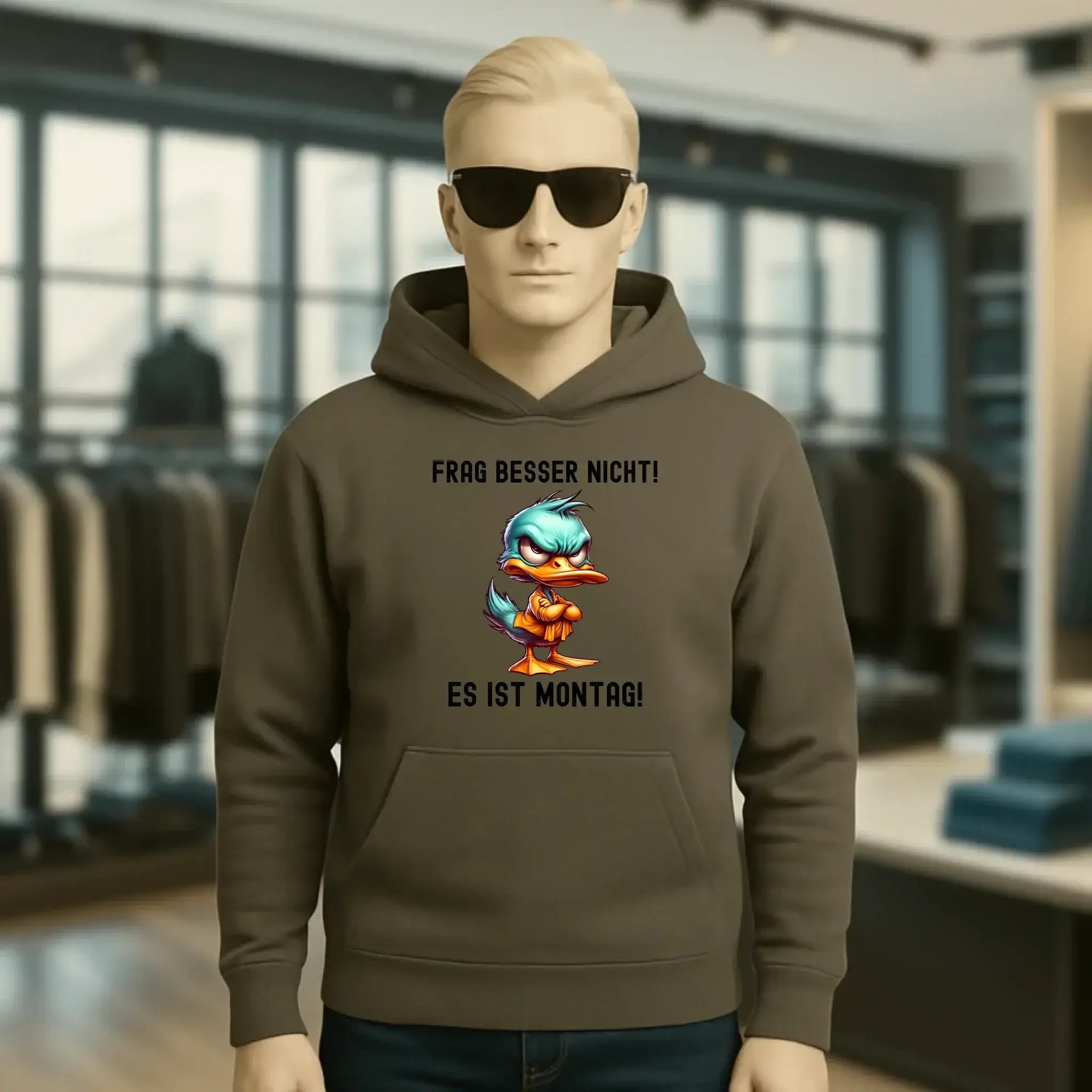 Miese Ente • Passe den Text an • Unisex Premium Hoodie XS-5XL aus Bio-Baumwolle für Damen & Herren • Exklusivdesign • personalisiert