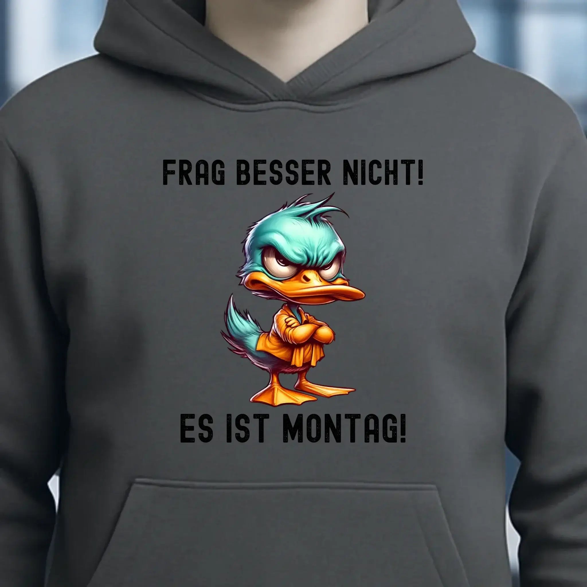 Miese Ente • Passe den Text an • Unisex Premium Hoodie XS-5XL aus Bio-Baumwolle für Damen & Herren • Exklusivdesign • personalisiert