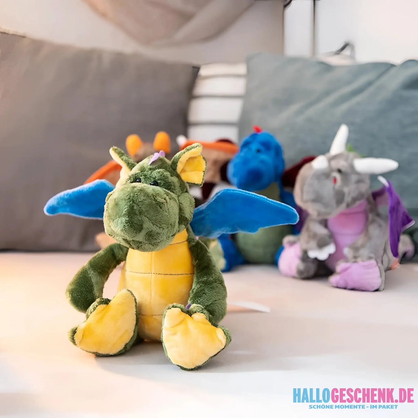 MiniFeet® Drache Ragna Kuschelfreund • Stofftier • Plüschtier - Plüschtier