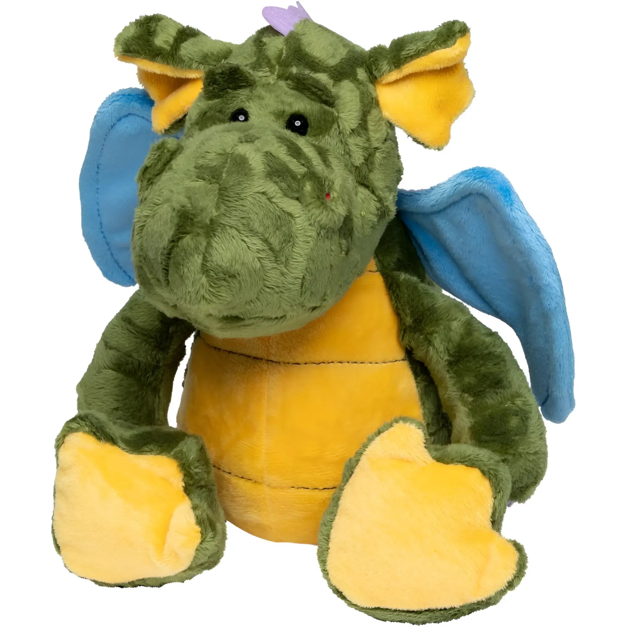 Mini feet drache ragna kuschelfreund stofftier mit grünem plüsch und bunten details ab 10 monate