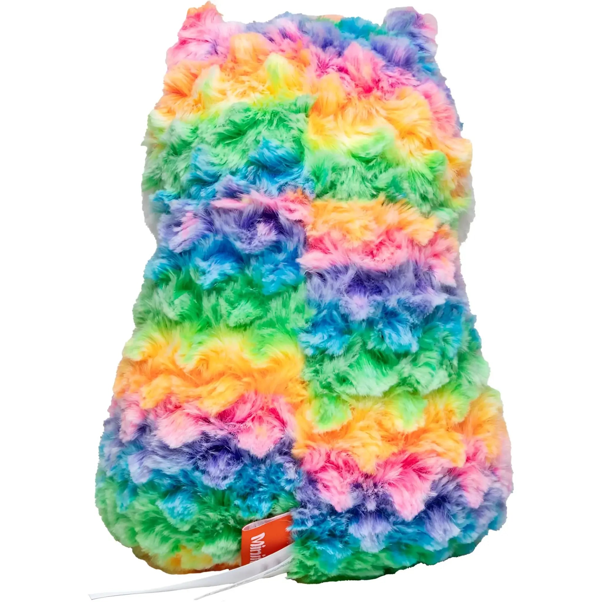 MiniFeet® hamster holly plüschtier mit regenbogenfarbenem, flauschigem stoff und weicher, texturierter oberfläche