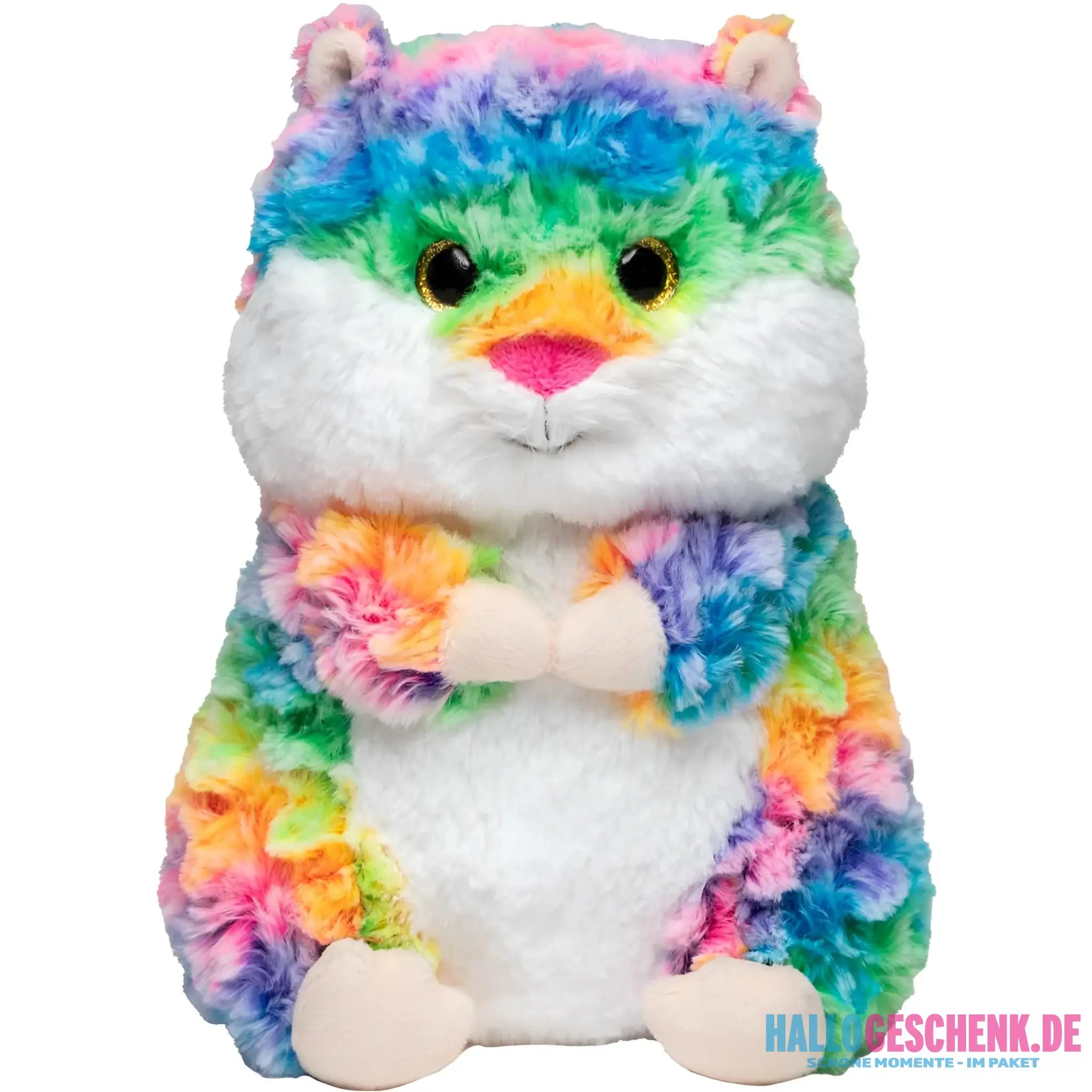 MiniFeet® Hamster Holly – Regenbogenfarbener Kuschelfreund • Plüschtier • Stofftier - Plüschtier
