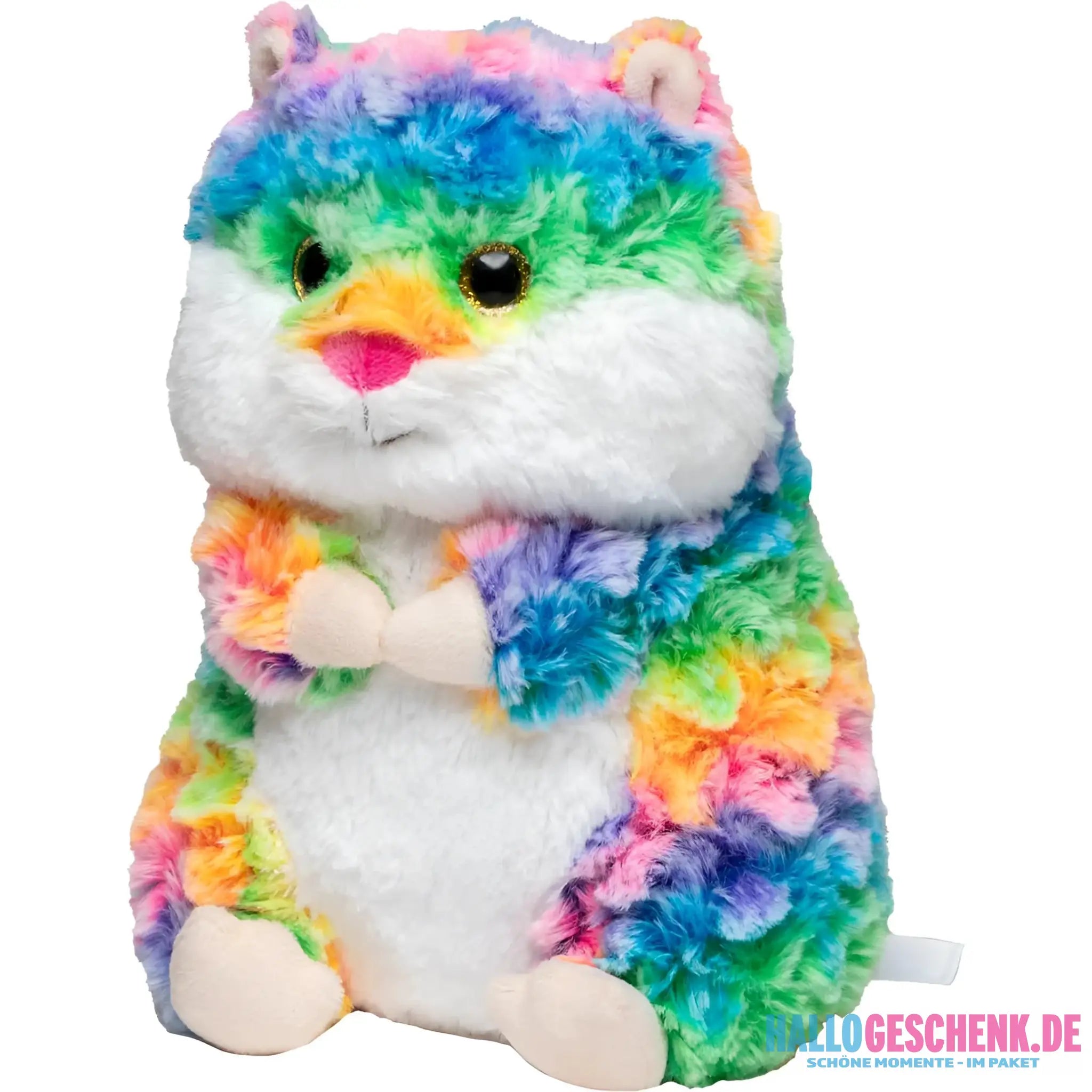 MiniFeet® Hamster Holly – Regenbogenfarbener Kuschelfreund • Plüschtier • Stofftier - Plüschtier