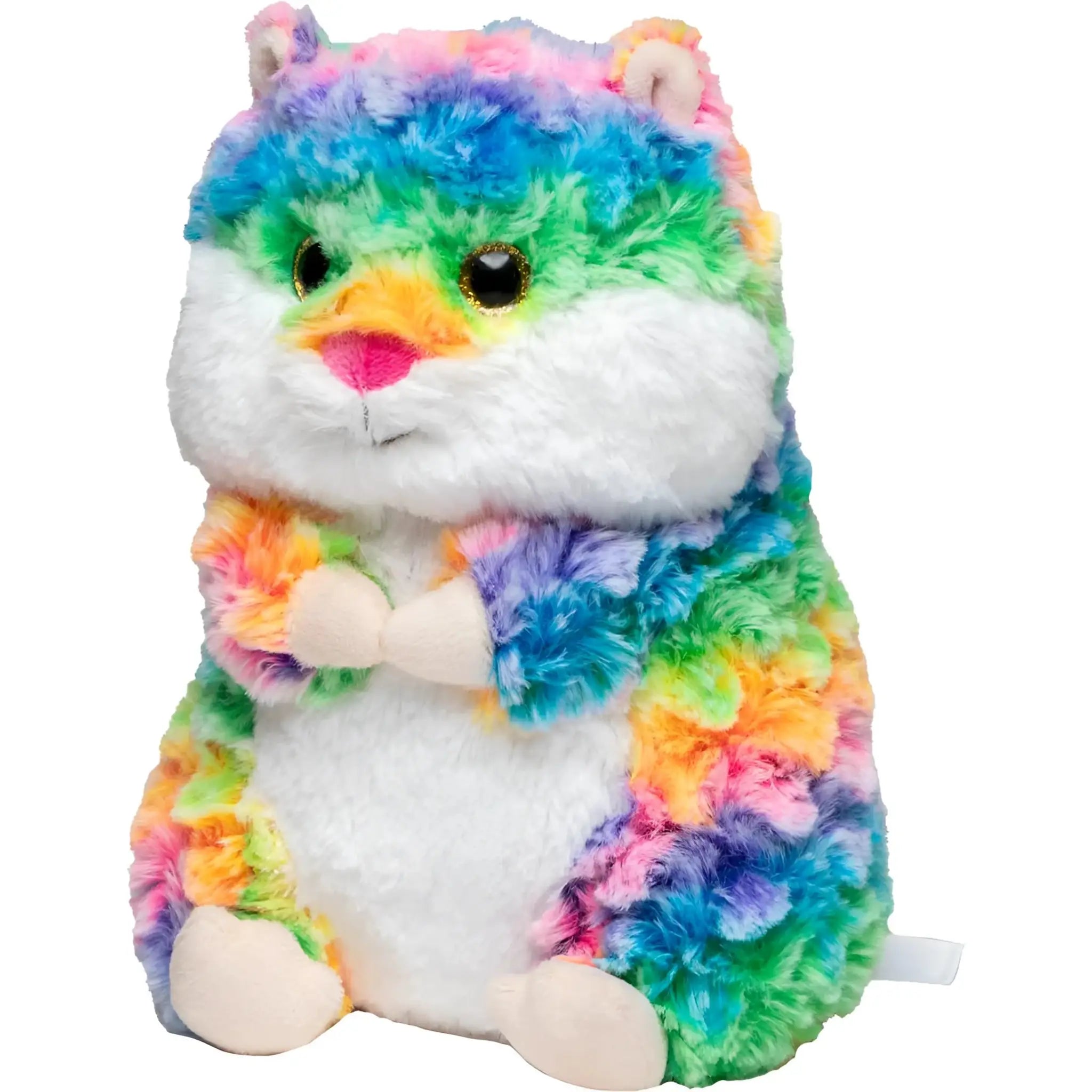 MiniFeet® Hamster holly ein plüschiger regenbogenfarbener kuschelfreund mit weichem fell und weißem bauch
