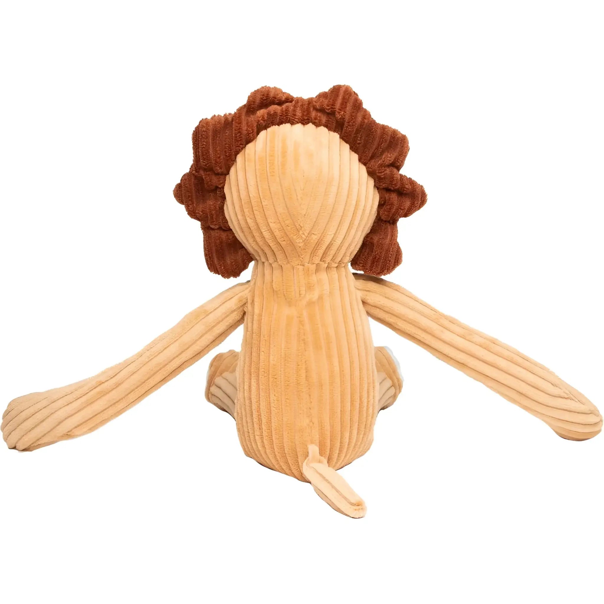 plush corduroy lion mit tan body und braun textured mane aus der minifeet lanky legends stofftier plüschtier
