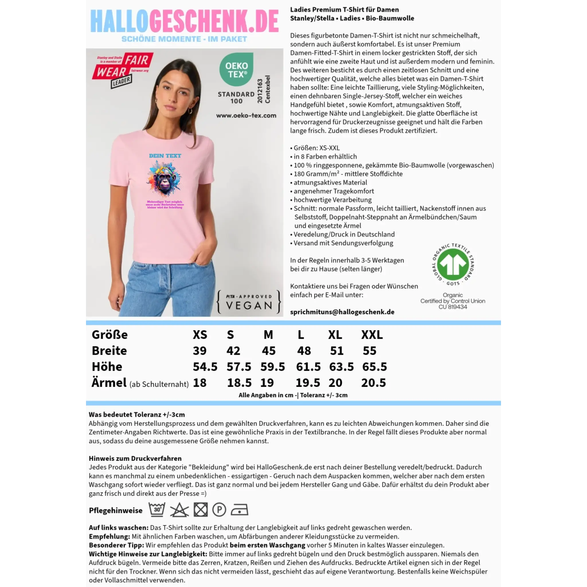 MIX-IT-DESIGNER Motivauswahl • Damen T-Shirt Fitted • Bio • personalisiert