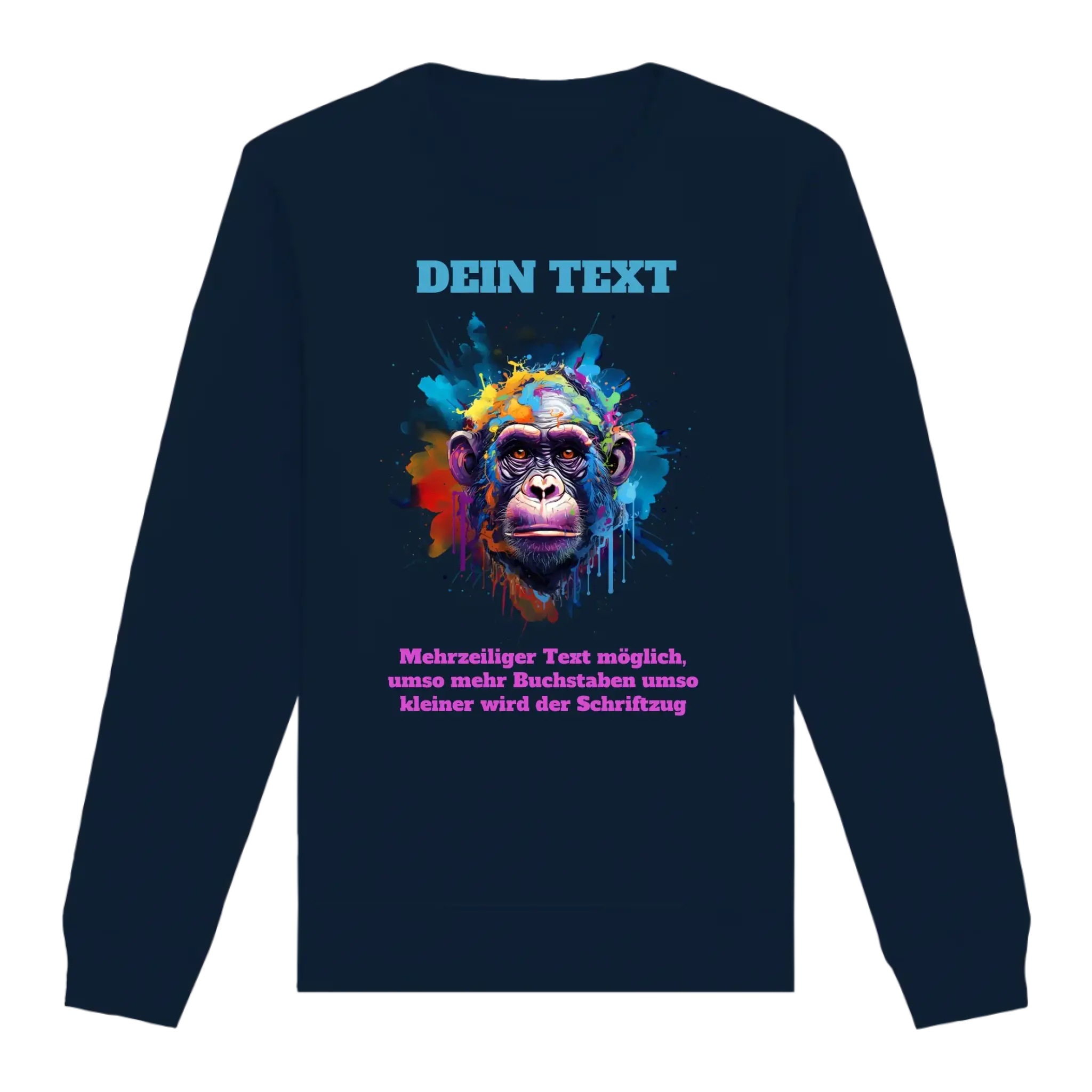 MIX-IT-DESIGNER Motivauswahl • Unisex Sweatshirt Bio-Baumwolle in 4 Farben XS-3XL • personalisiert