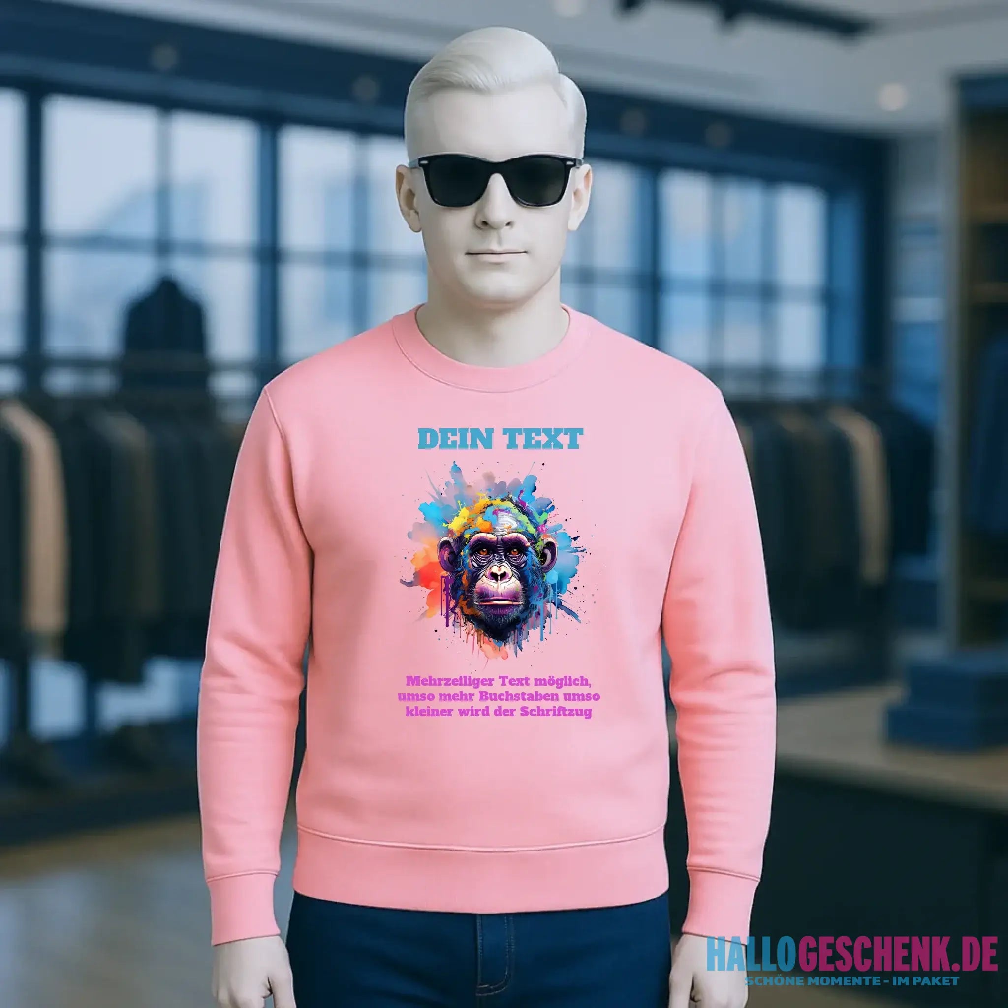 MIX-IT-DESIGNER Motivauswahl • Unisex Sweatshirt Bio-Baumwolle in 4 Farben XS-3XL • personalisiert
