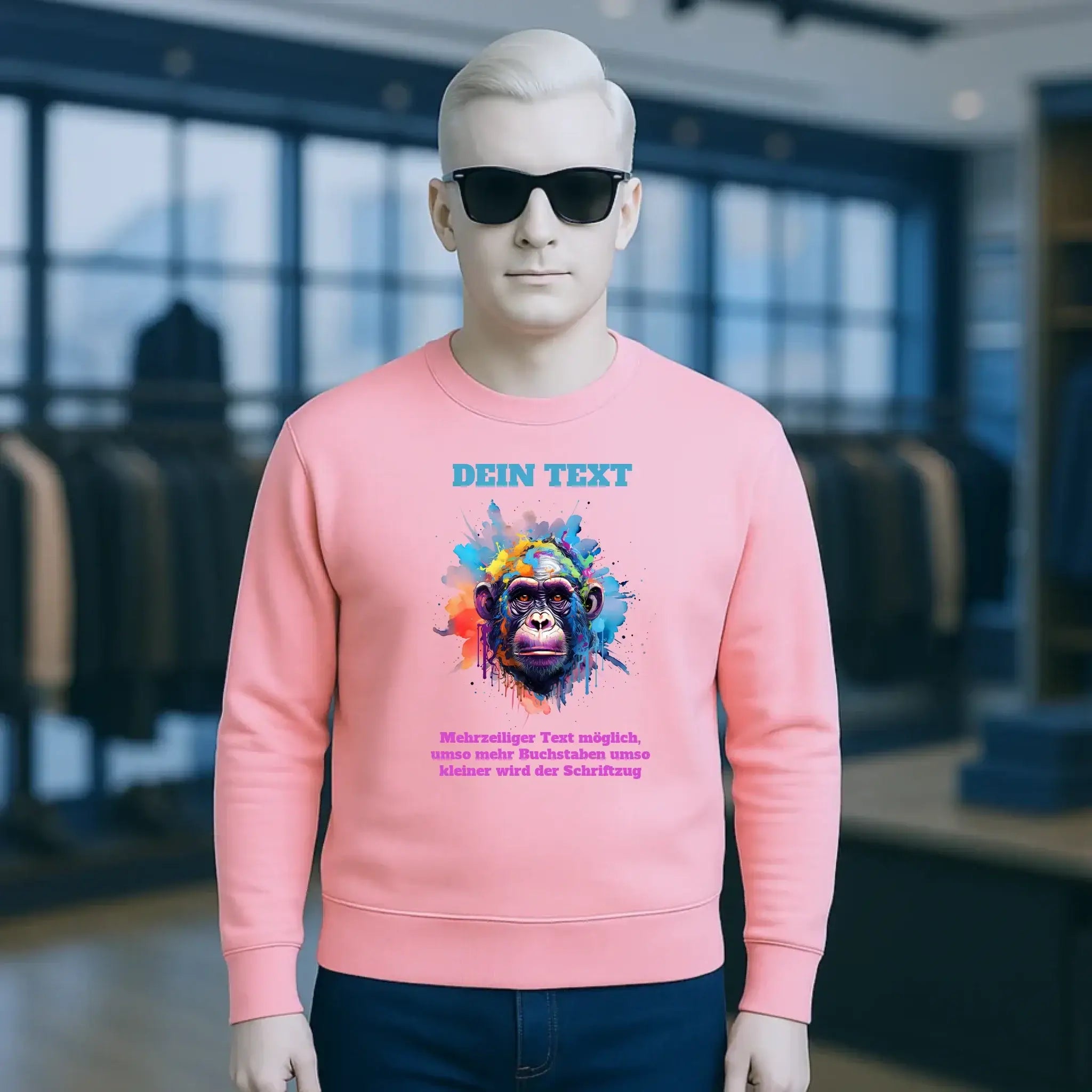 MIX-IT-DESIGNER Motivauswahl • Unisex Sweatshirt Bio-Baumwolle in 4 Farben XS-3XL • personalisiert