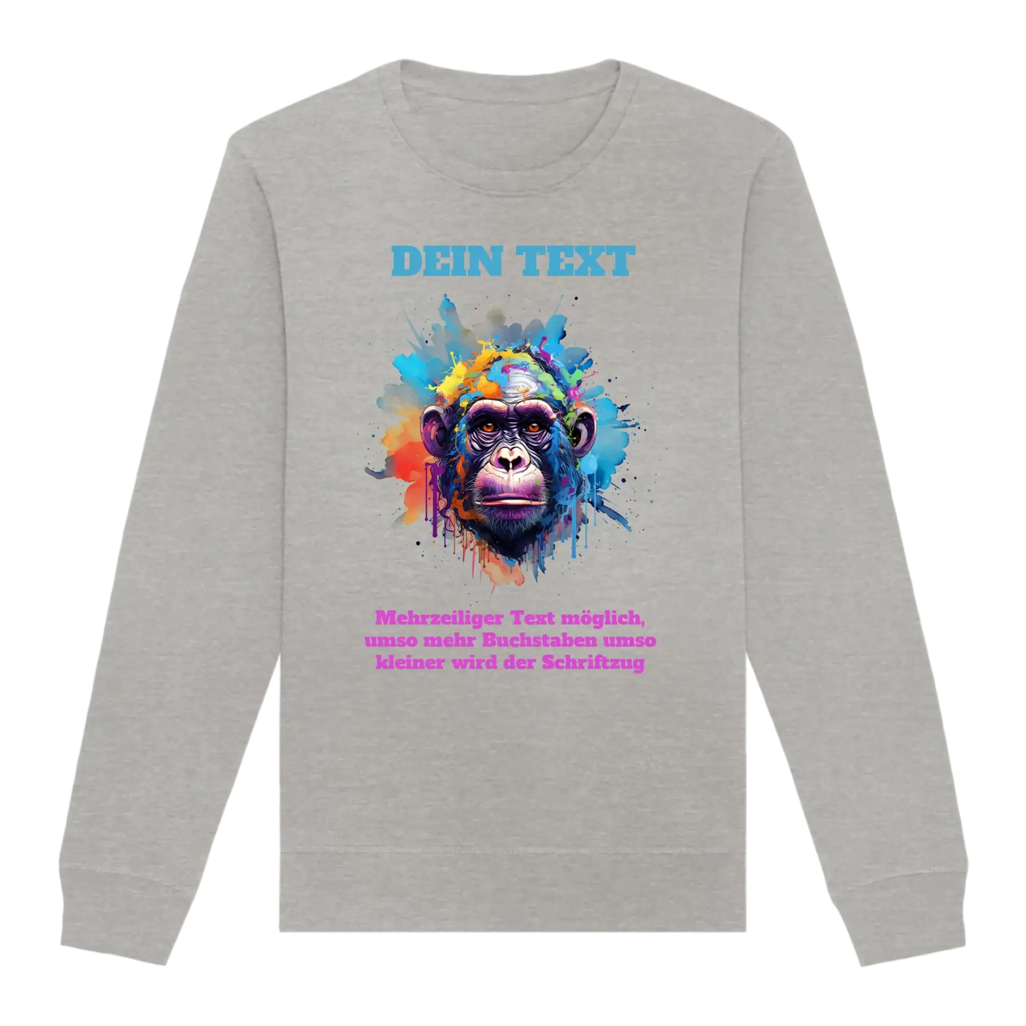 MIX-IT-DESIGNER Motivauswahl • Unisex Sweatshirt Bio-Baumwolle in 4 Farben XS-3XL • personalisiert