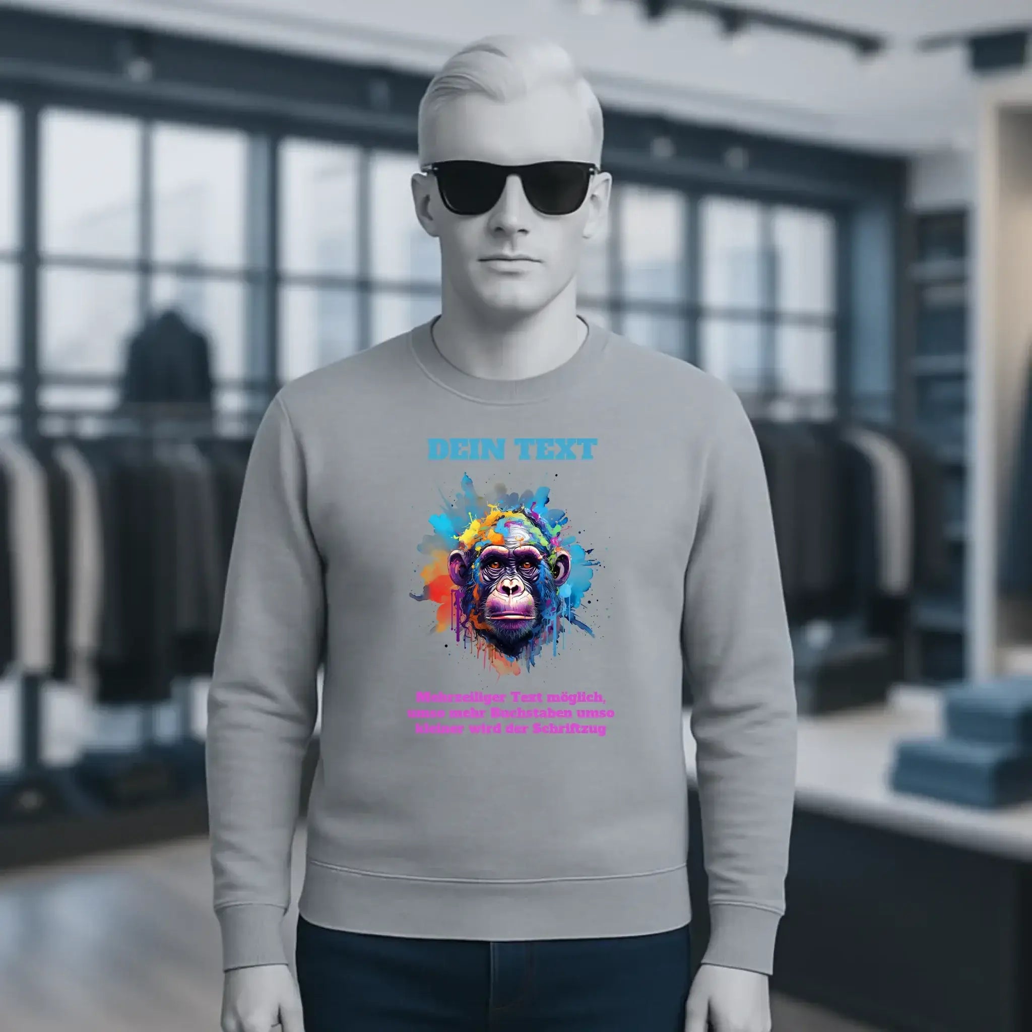 MIX-IT-DESIGNER Motivauswahl • Unisex Sweatshirt Bio-Baumwolle in 4 Farben XS-3XL • personalisiert