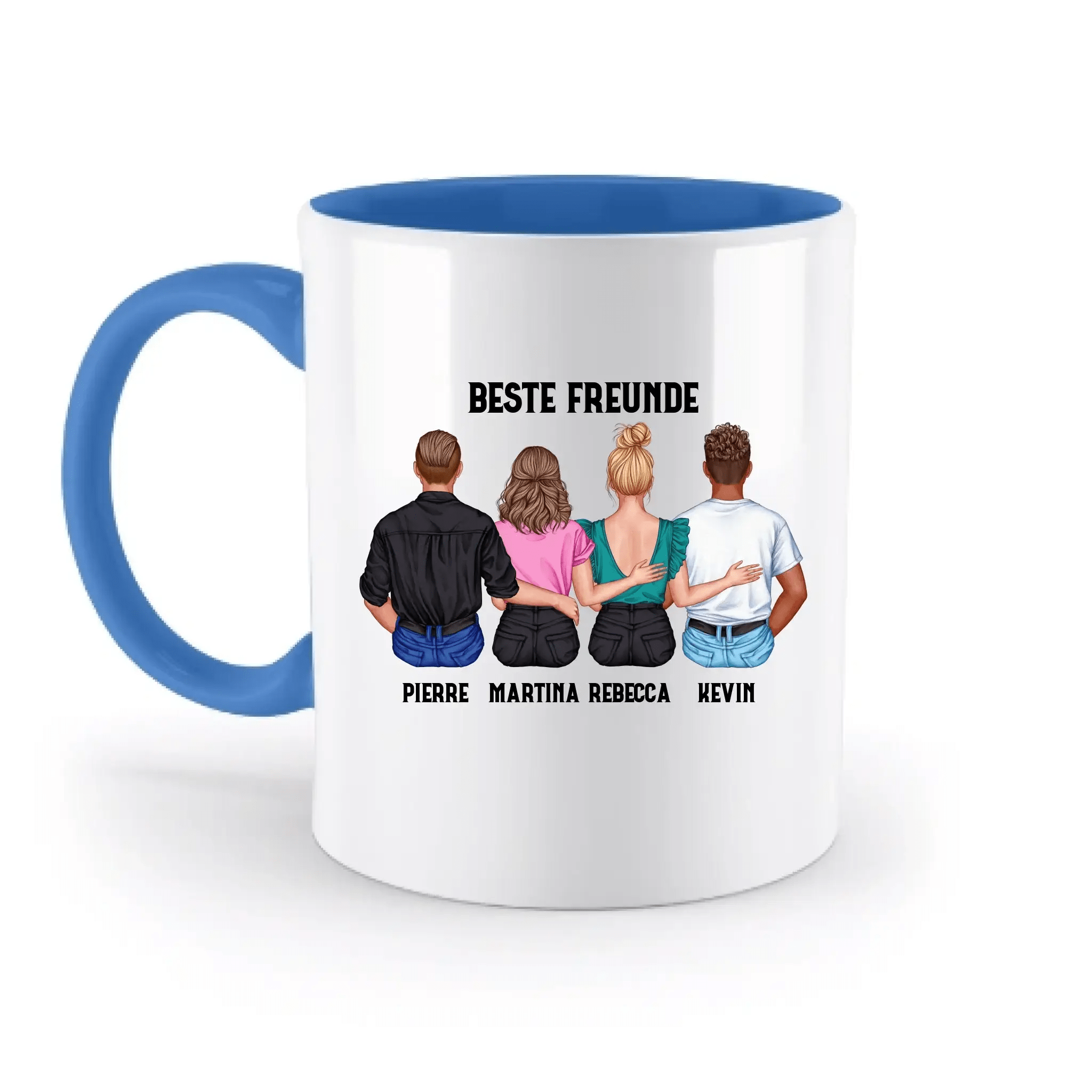 MIX Paare / Freunde • diverse Kombinationen mit Wunschtext • personalisierbar • zweifarbige Tasse spülmaschinenfest