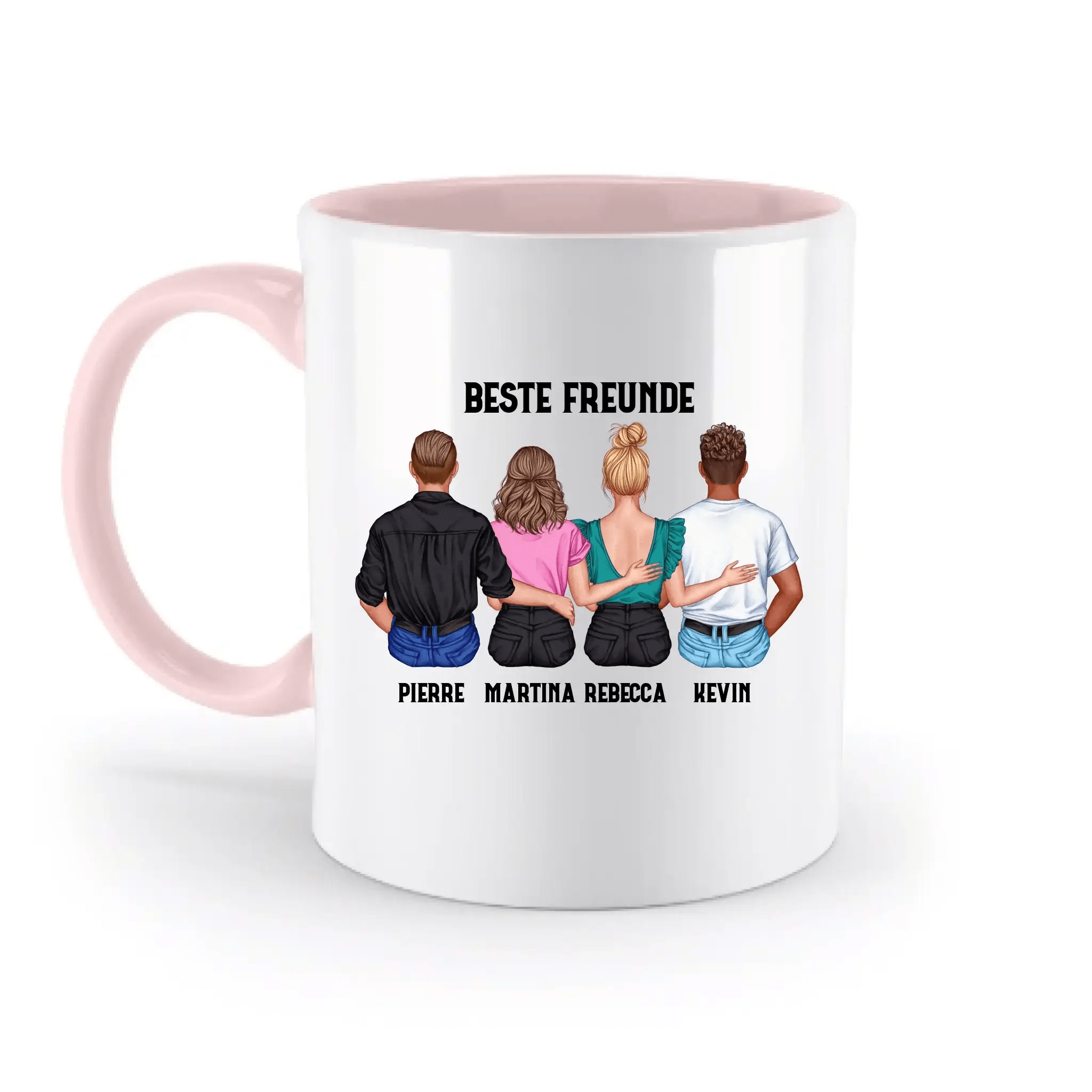 MIX Paare / Freunde • diverse Kombinationen mit Wunschtext • personalisierbar • zweifarbige Tasse spülmaschinenfest