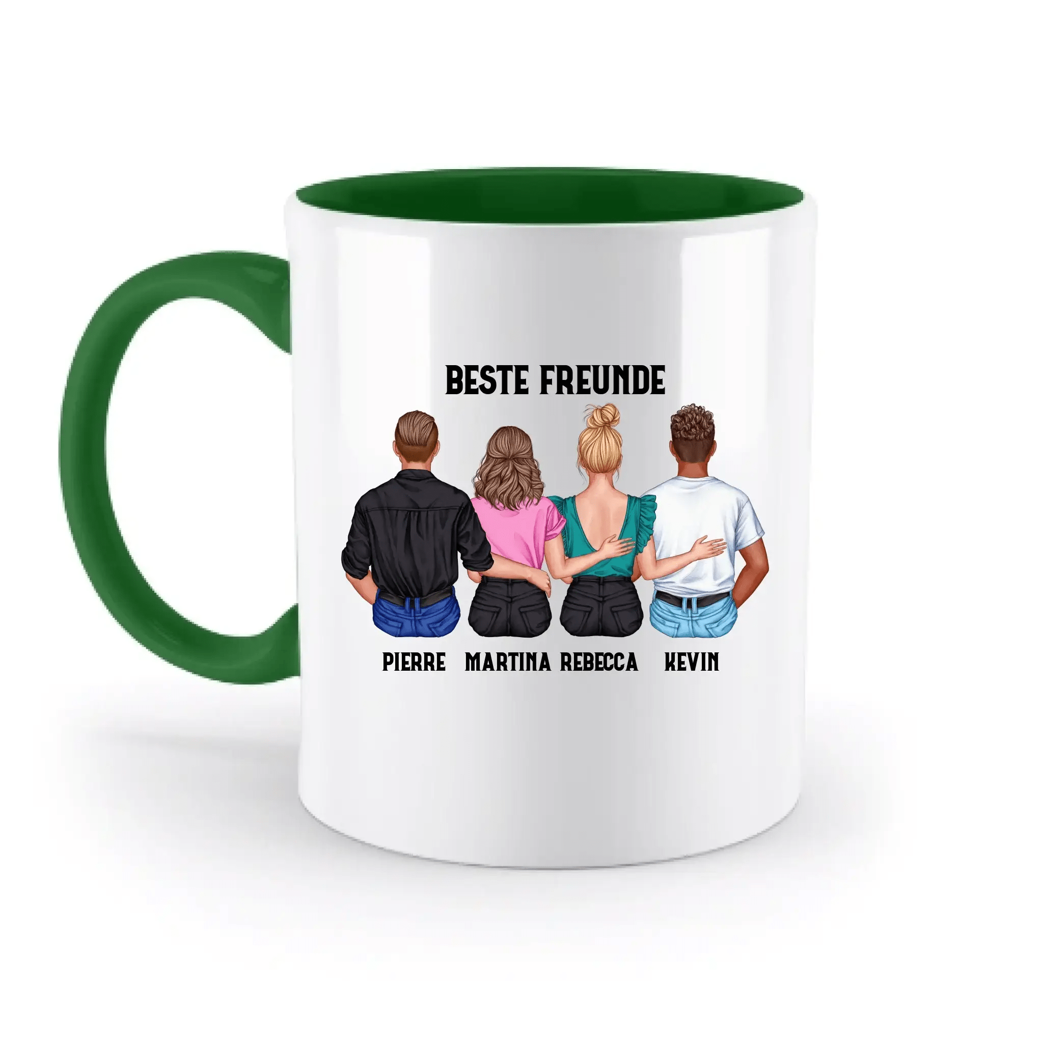 MIX Paare / Freunde • diverse Kombinationen mit Wunschtext • personalisierbar • zweifarbige Tasse spülmaschinenfest