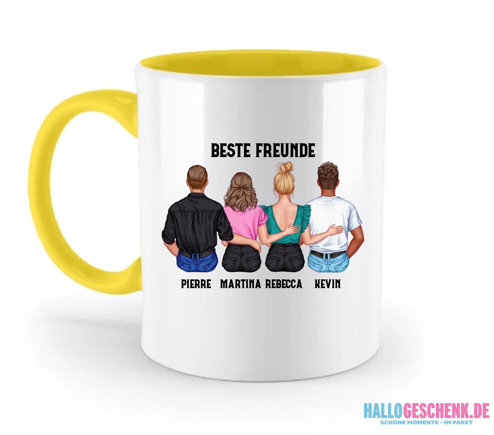 MIX Paare / Freunde • diverse Kombinationen mit Wunschtext • personalisierbar • zweifarbige Tasse (spülmaschinenfest)