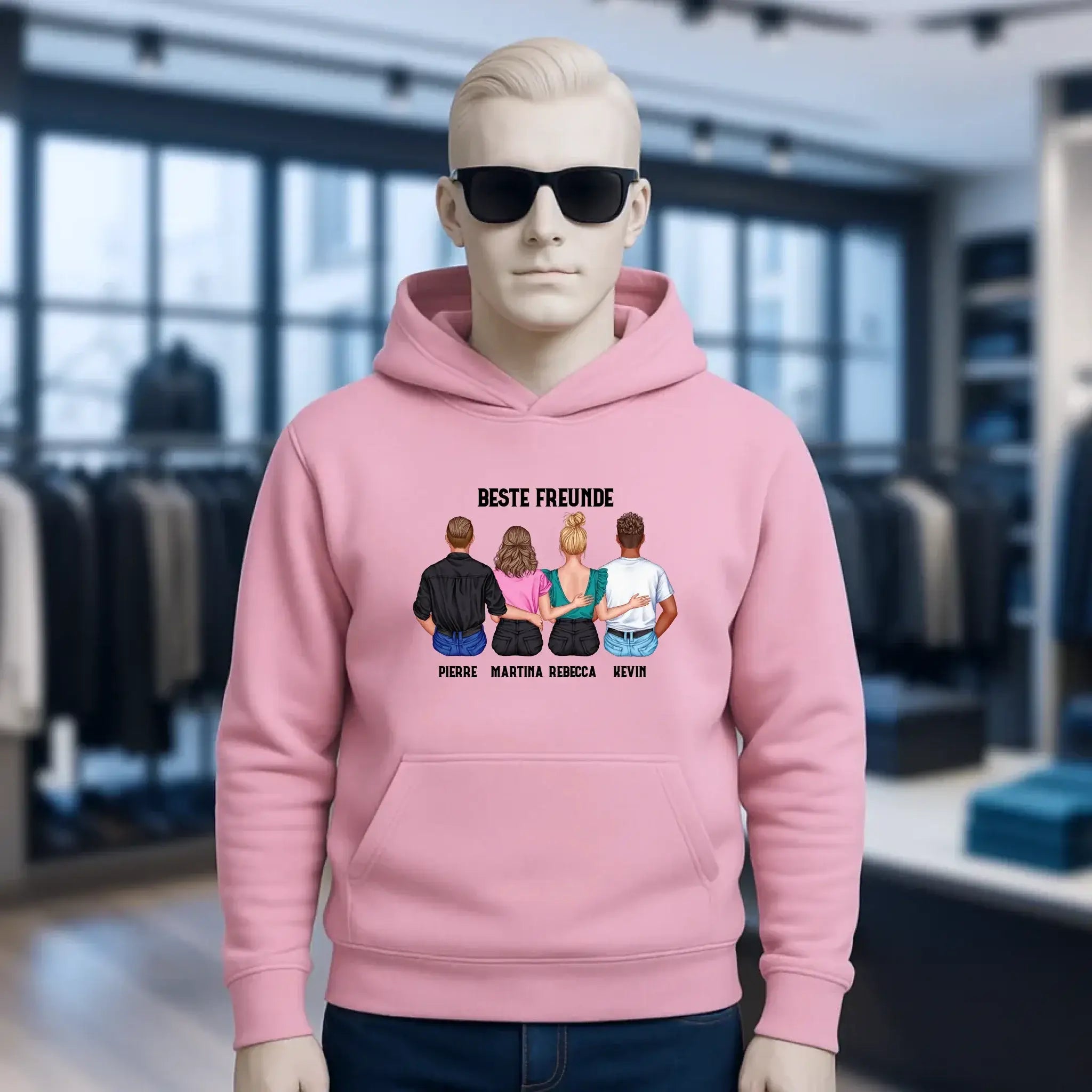 MIX Paare / Freunde • diverse Kombinationen mit Wunschtext • personalisierbar • Unisex Hoodie für Damen & Herren • Bio