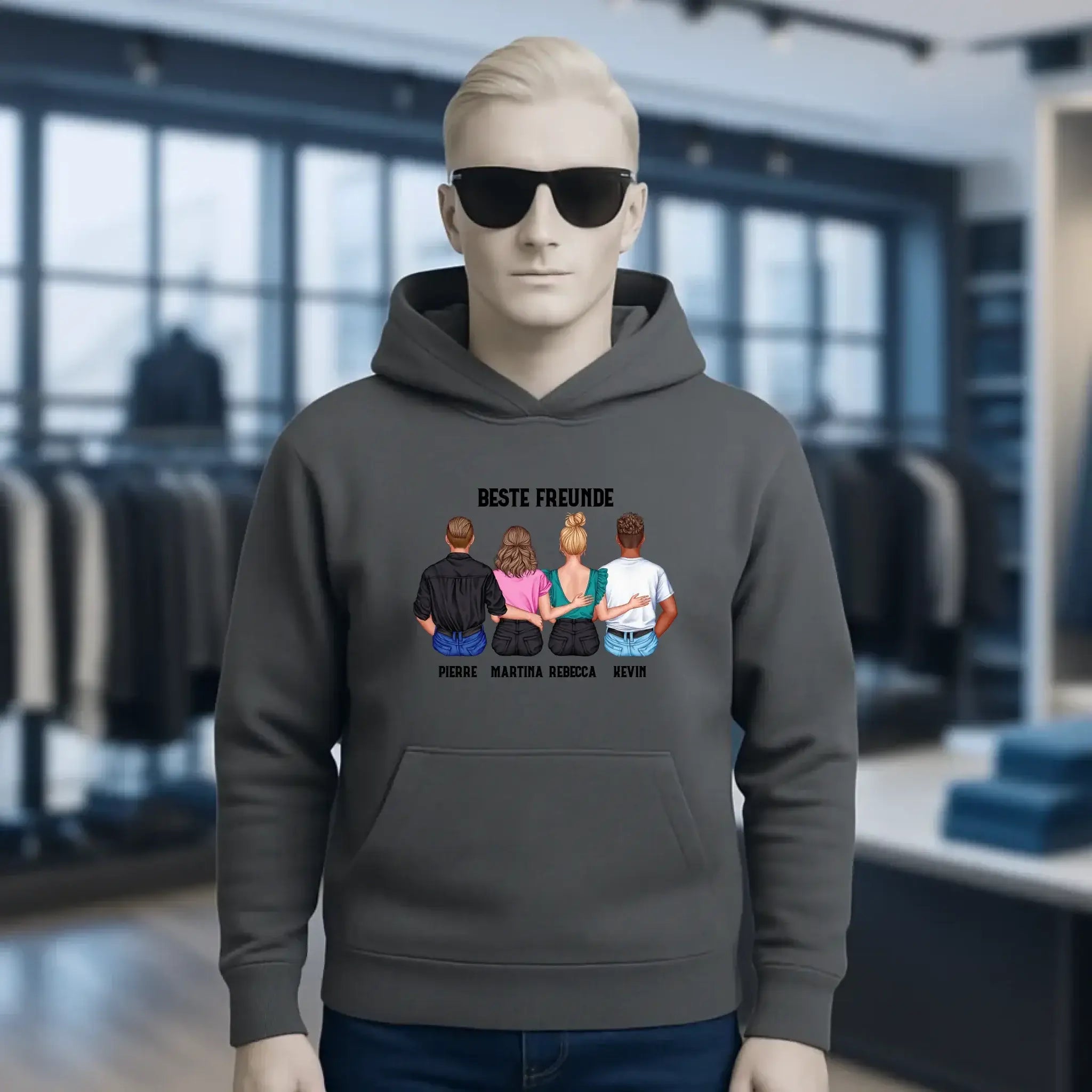 MIX Paare / Freunde • diverse Kombinationen mit Wunschtext • personalisierbar • Unisex Hoodie für Damen & Herren • Bio