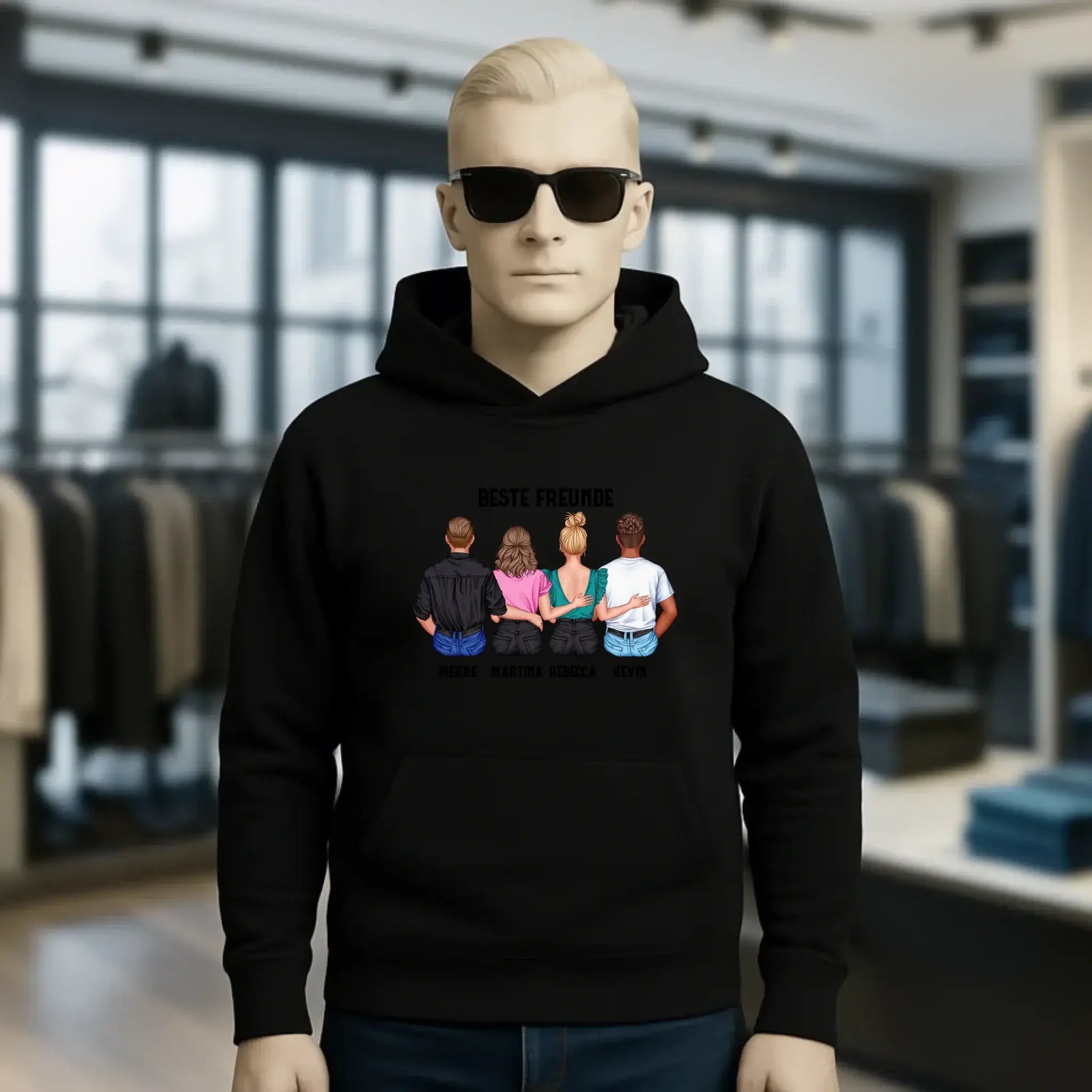 MIX Paare / Freunde • diverse Kombinationen mit Wunschtext • personalisierbar • Unisex Hoodie für Damen & Herren • Bio