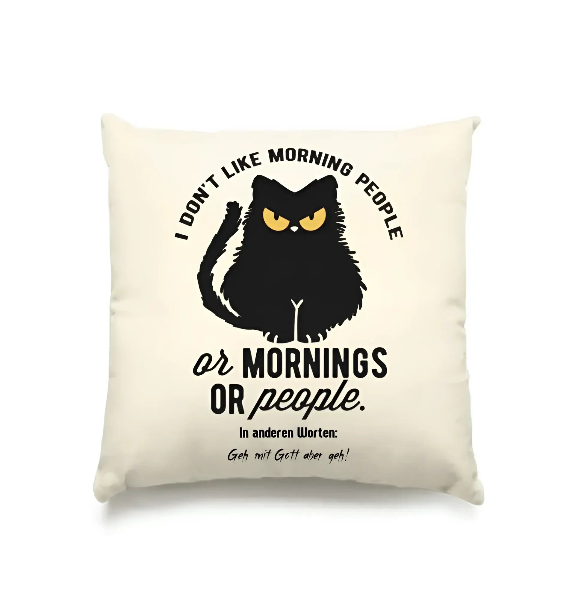 MORNING PEOPLE CAT • Katze • Kissen 40x40 cm • Exklusivdesign • personalisiert
