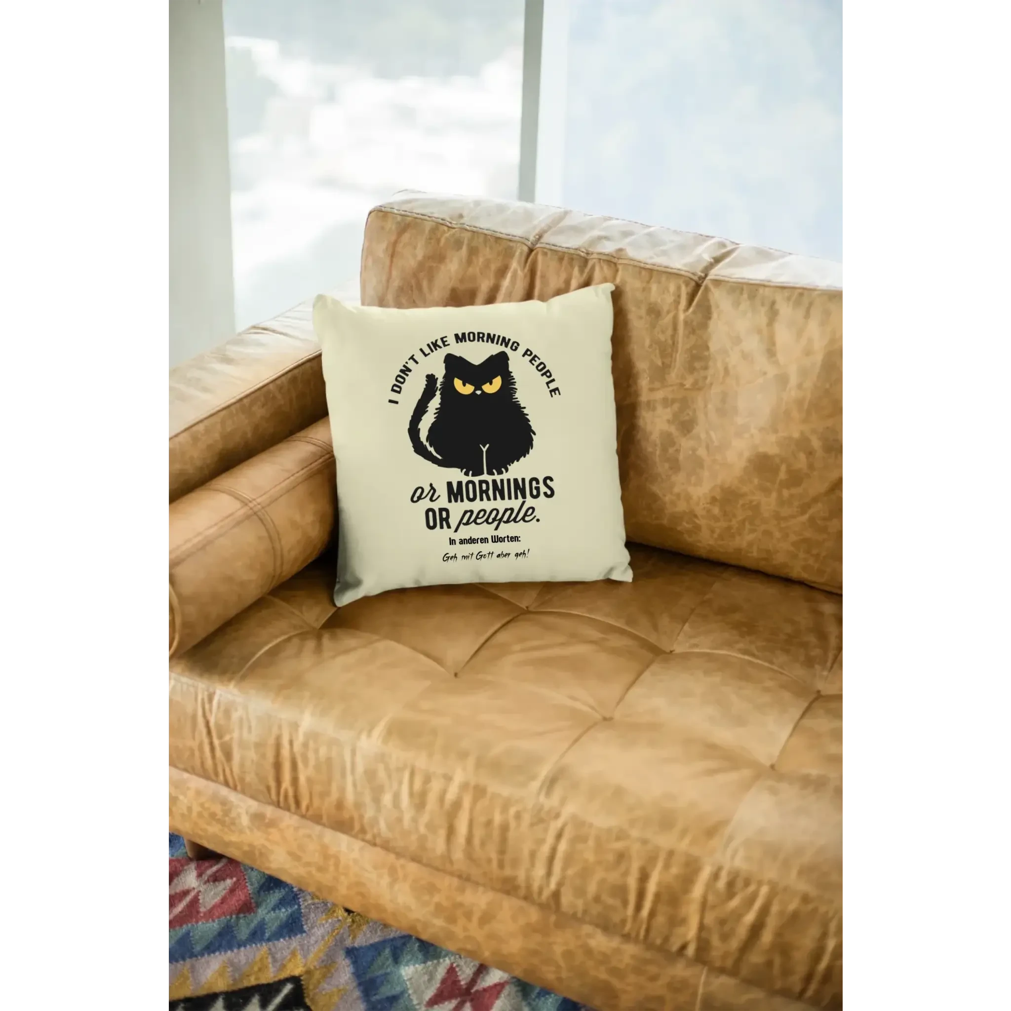 MORNING PEOPLE CAT • Katze • Kissen 40x40 cm • Exklusivdesign • personalisiert
