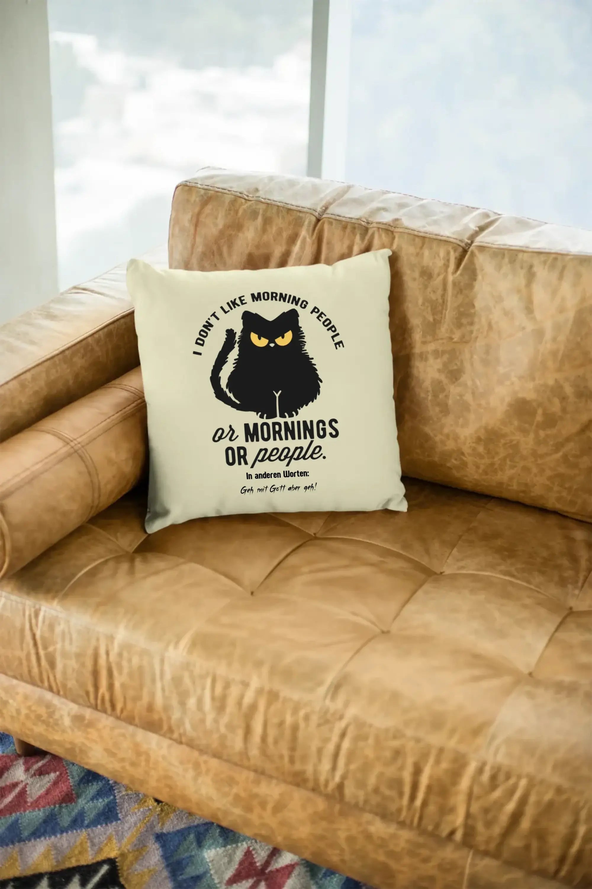 MORNING PEOPLE CAT • Katze • Kissen 40x40 cm • Exklusivdesign • personalisiert