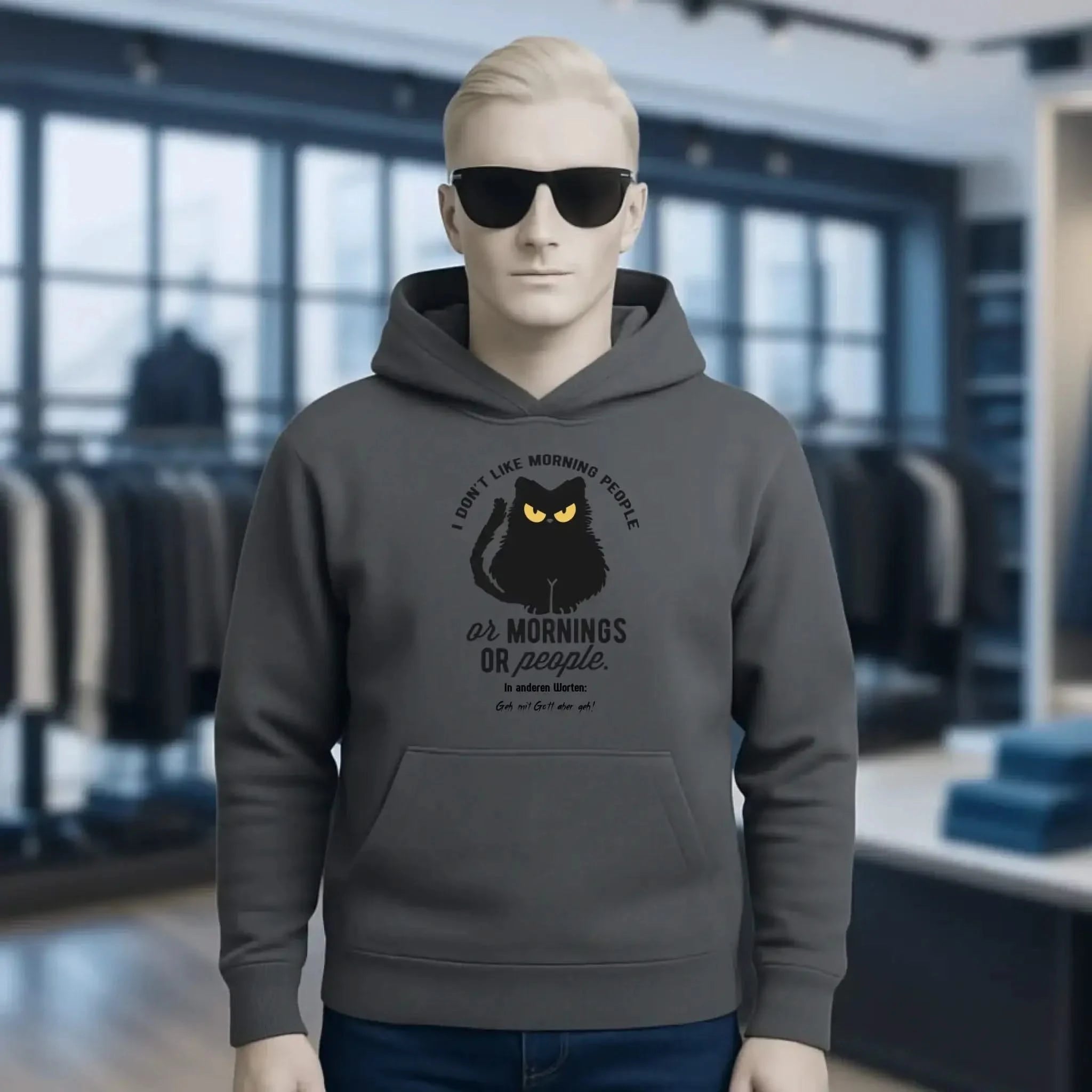 MORNING PEOPLE CAT • Katze • Unisex Premium Hoodie XS-5XL aus Bio-Baumwolle für Damen & Herren • Exklusivdesign • personalisiert