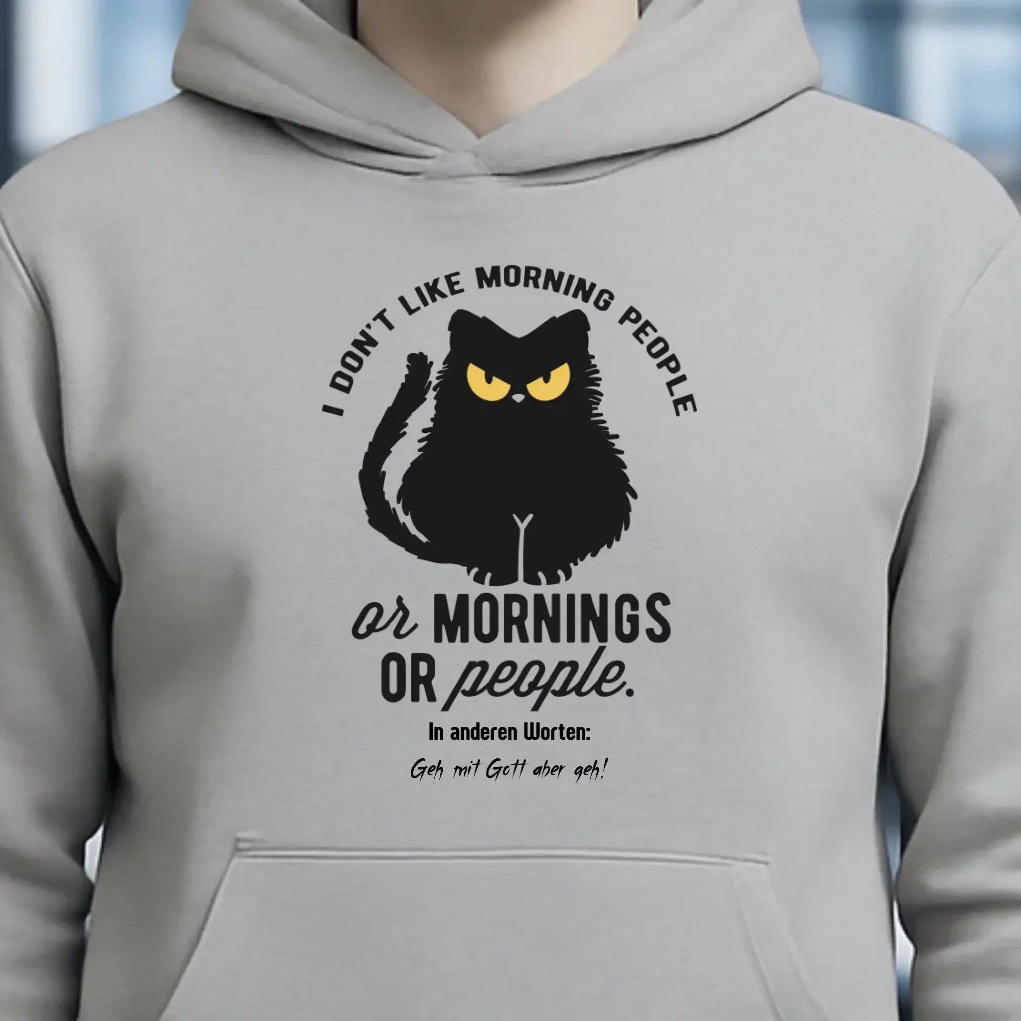MORNING PEOPLE CAT • Katze • Unisex Premium Hoodie XS-5XL aus Bio-Baumwolle für Damen & Herren • Exklusivdesign • personalisiert