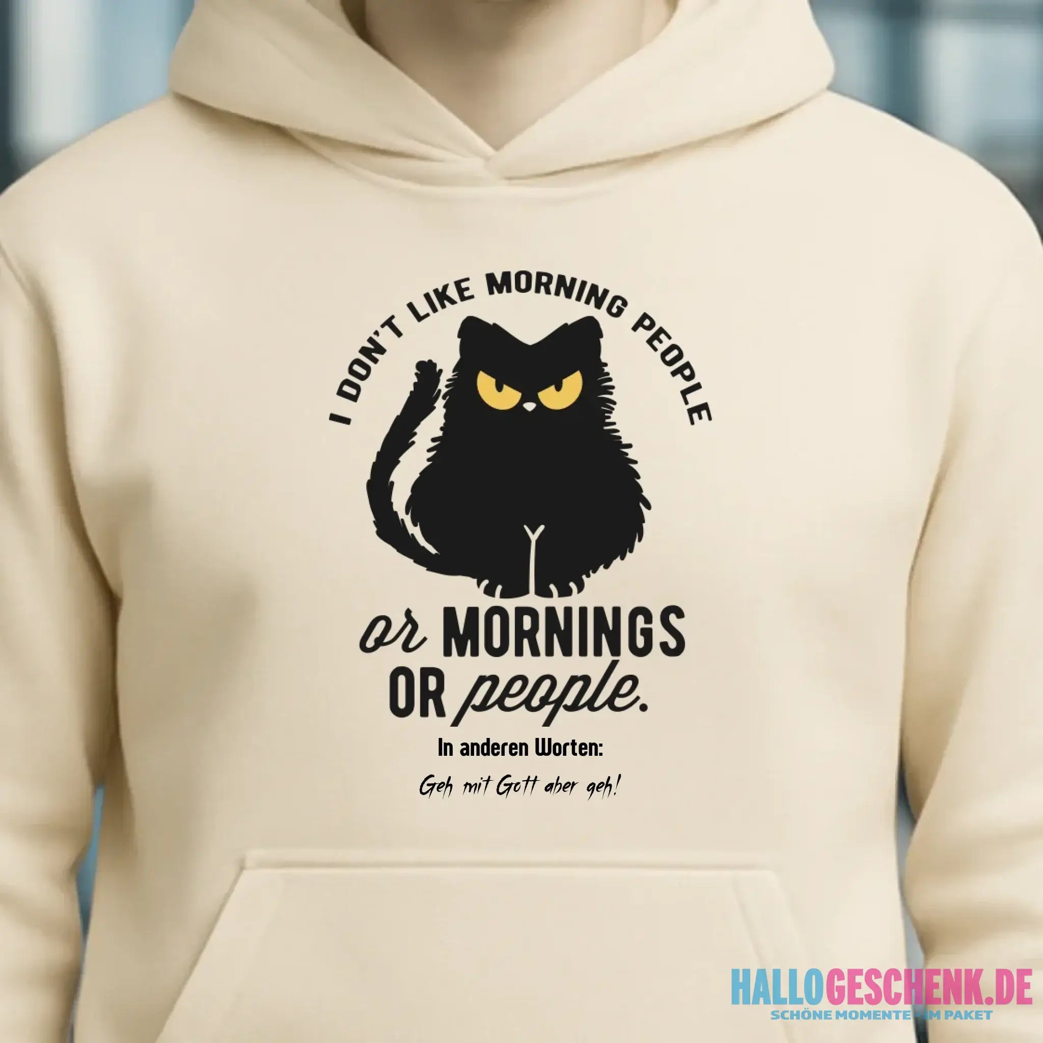 MORNING PEOPLE CAT • Katze • Unisex Premium Hoodie XS-5XL aus Bio-Baumwolle für Damen & Herren • Exklusivdesign • personalisiert