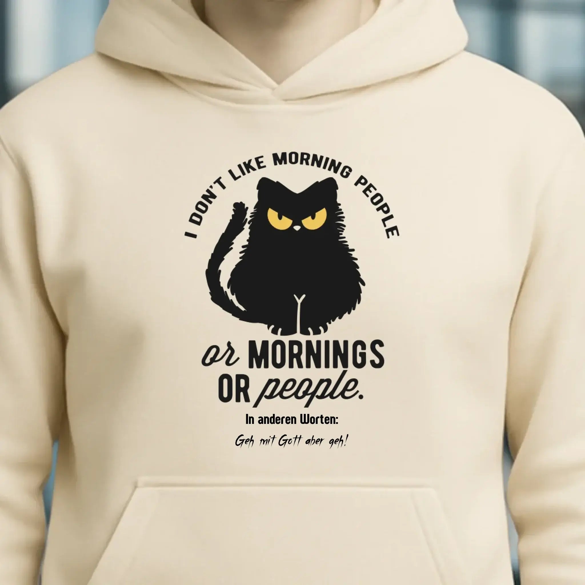 MORNING PEOPLE CAT • Katze • Unisex Premium Hoodie XS-5XL aus Bio-Baumwolle für Damen & Herren • Exklusivdesign • personalisiert