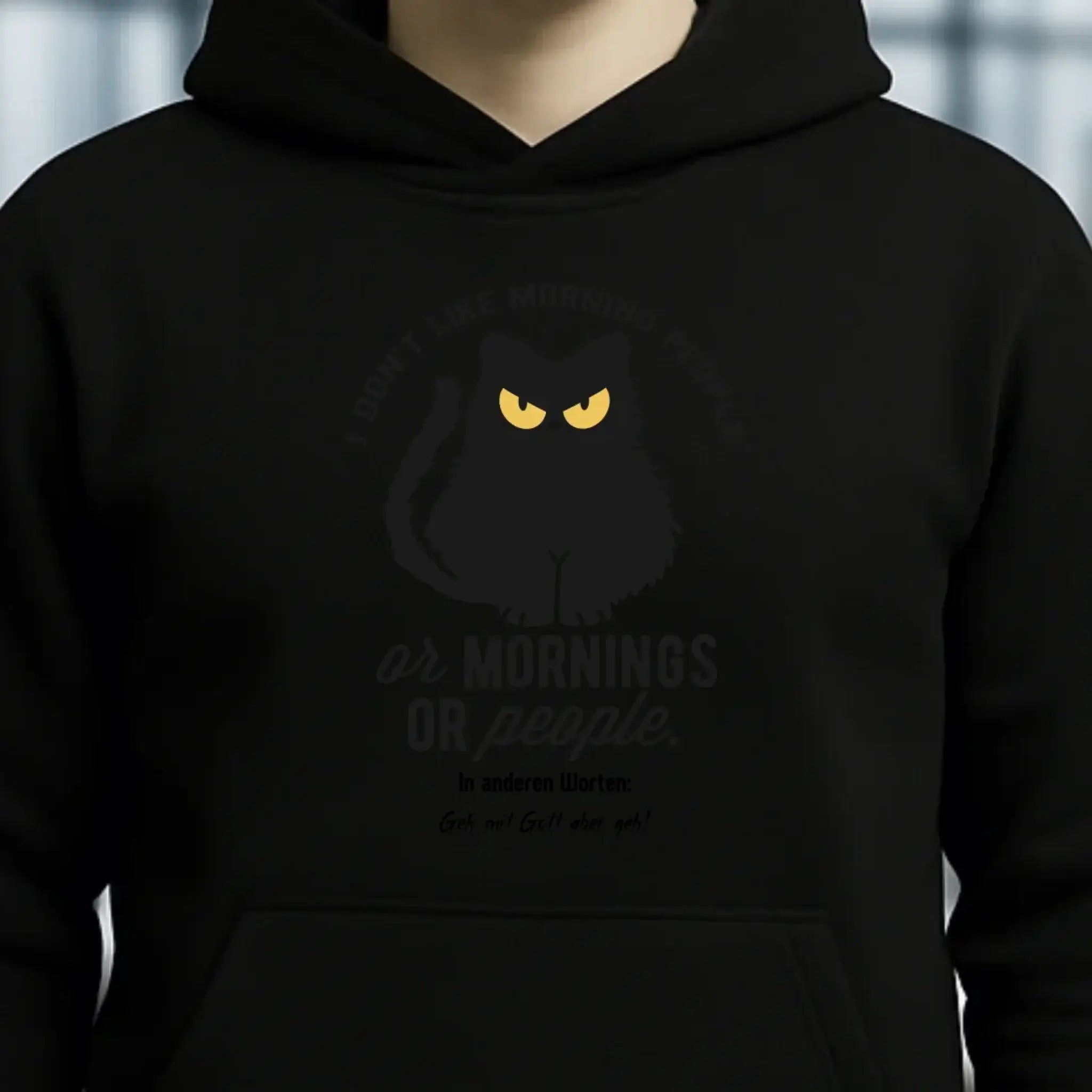 MORNING PEOPLE CAT • Katze • Unisex Premium Hoodie XS-5XL aus Bio-Baumwolle für Damen & Herren • Exklusivdesign • personalisiert