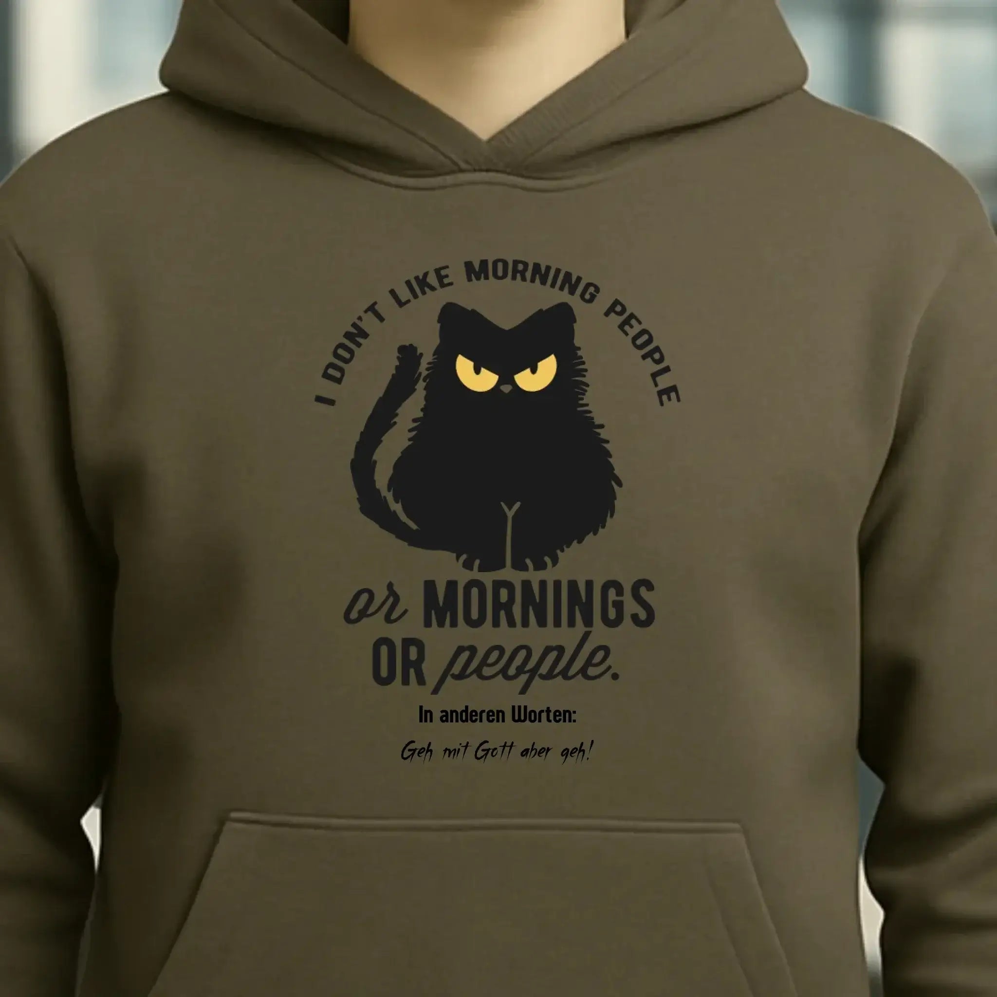 MORNING PEOPLE CAT • Katze • Unisex Premium Hoodie XS-5XL aus Bio-Baumwolle für Damen & Herren • Exklusivdesign • personalisiert