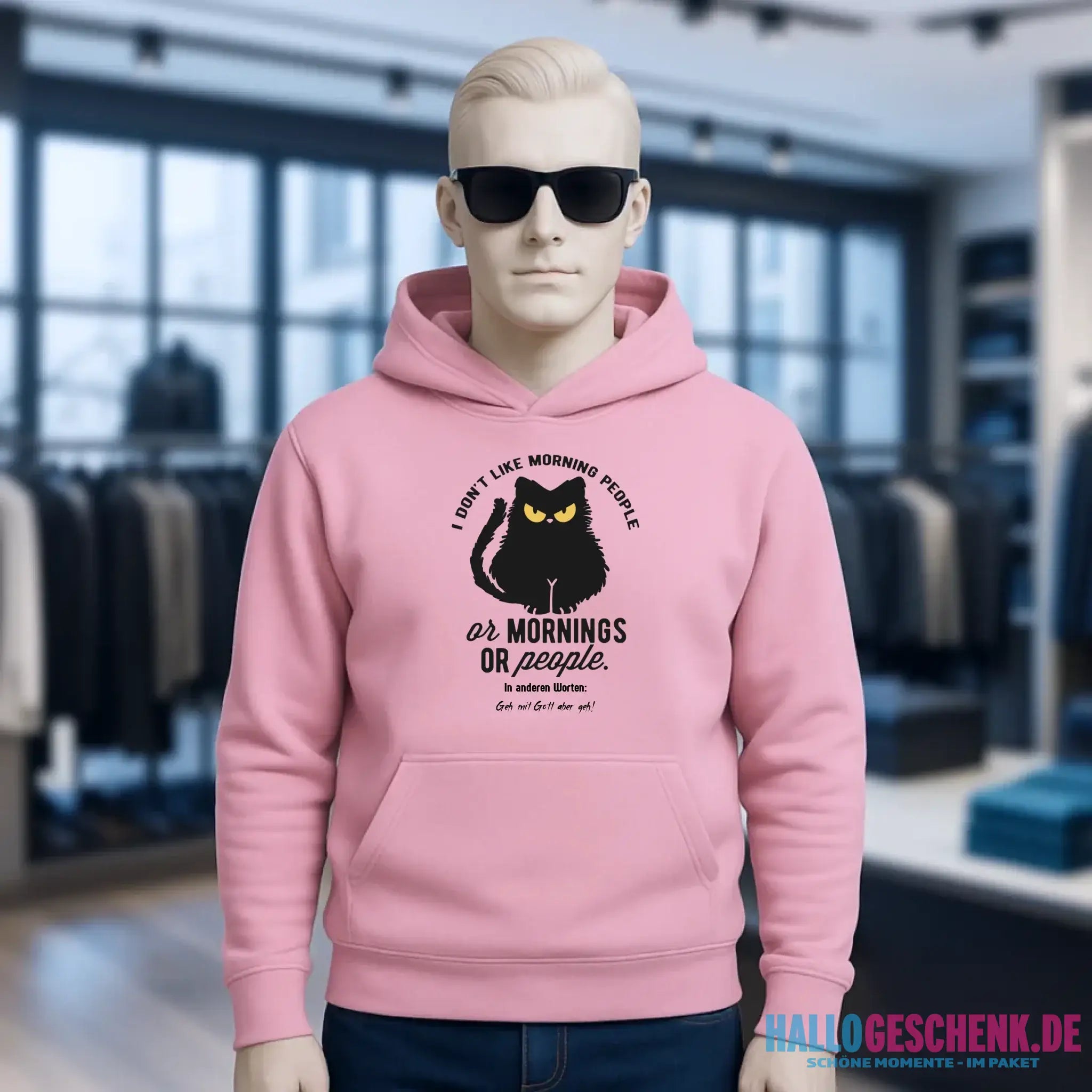 MORNING PEOPLE CAT • Katze • Unisex Premium Hoodie XS-5XL aus Bio-Baumwolle für Damen & Herren • Exklusivdesign • personalisiert