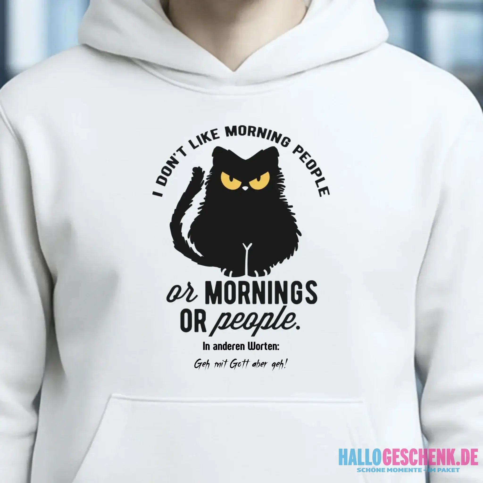 MORNING PEOPLE CAT • Katze • Unisex Premium Hoodie XS-5XL aus Bio-Baumwolle für Damen & Herren • Exklusivdesign • personalisiert