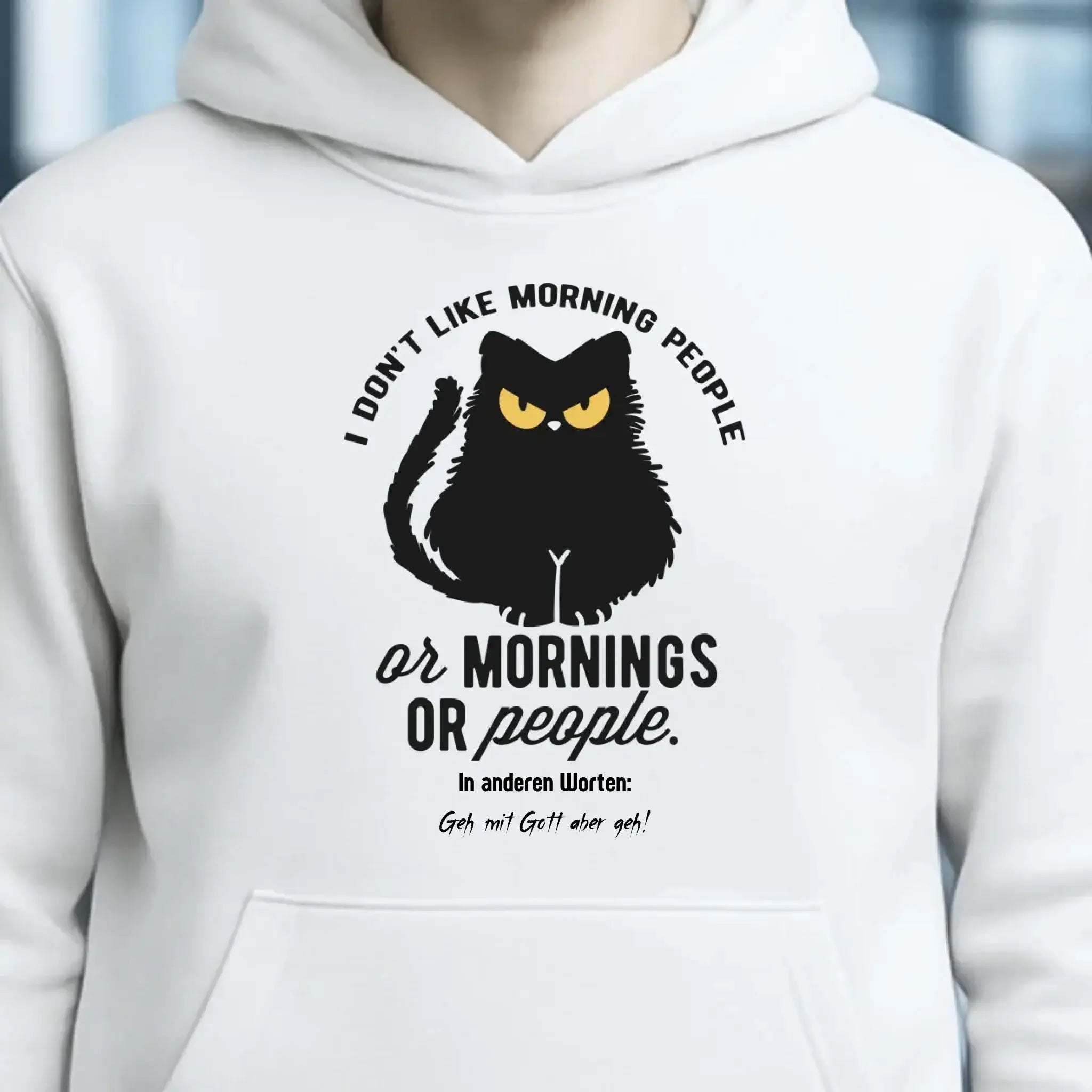 MORNING PEOPLE CAT • Katze • Unisex Premium Hoodie XS-5XL aus Bio-Baumwolle für Damen & Herren • Exklusivdesign • personalisiert