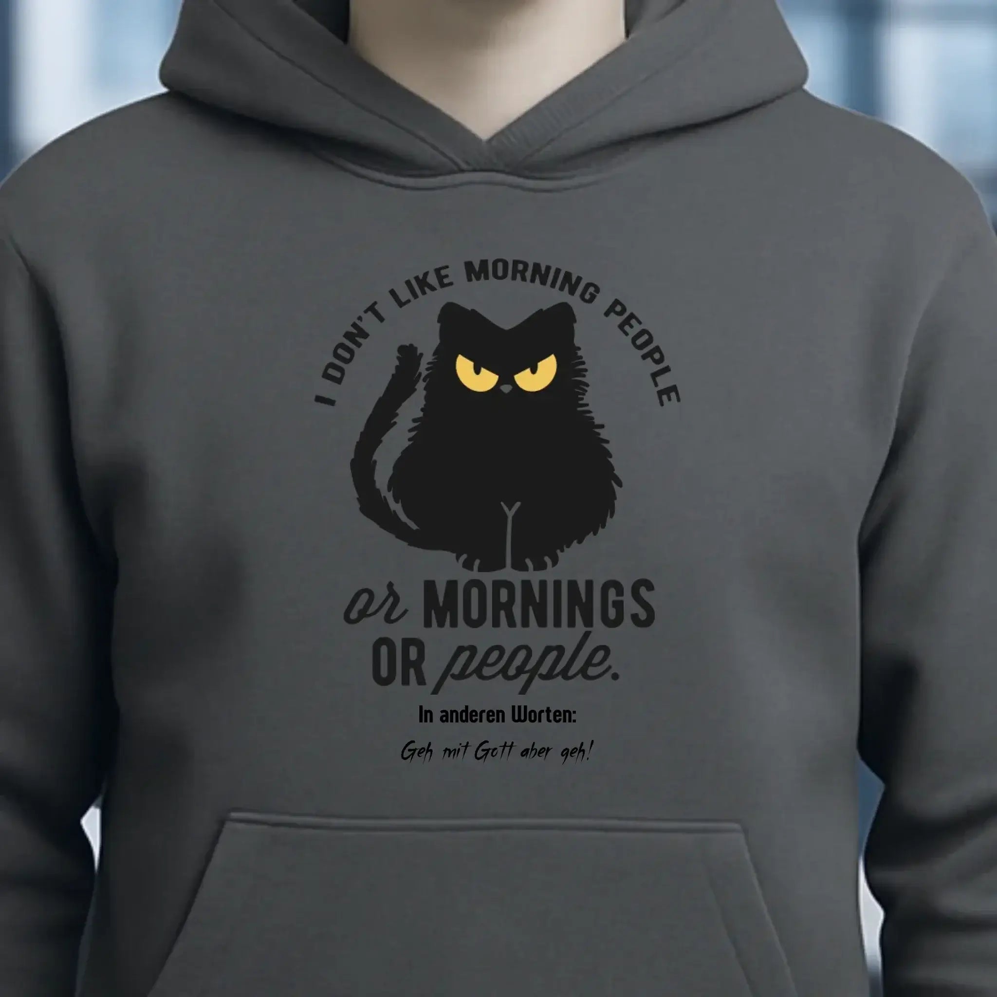MORNING PEOPLE CAT • Katze • Unisex Premium Hoodie XS-5XL aus Bio-Baumwolle für Damen & Herren • Exklusivdesign • personalisiert