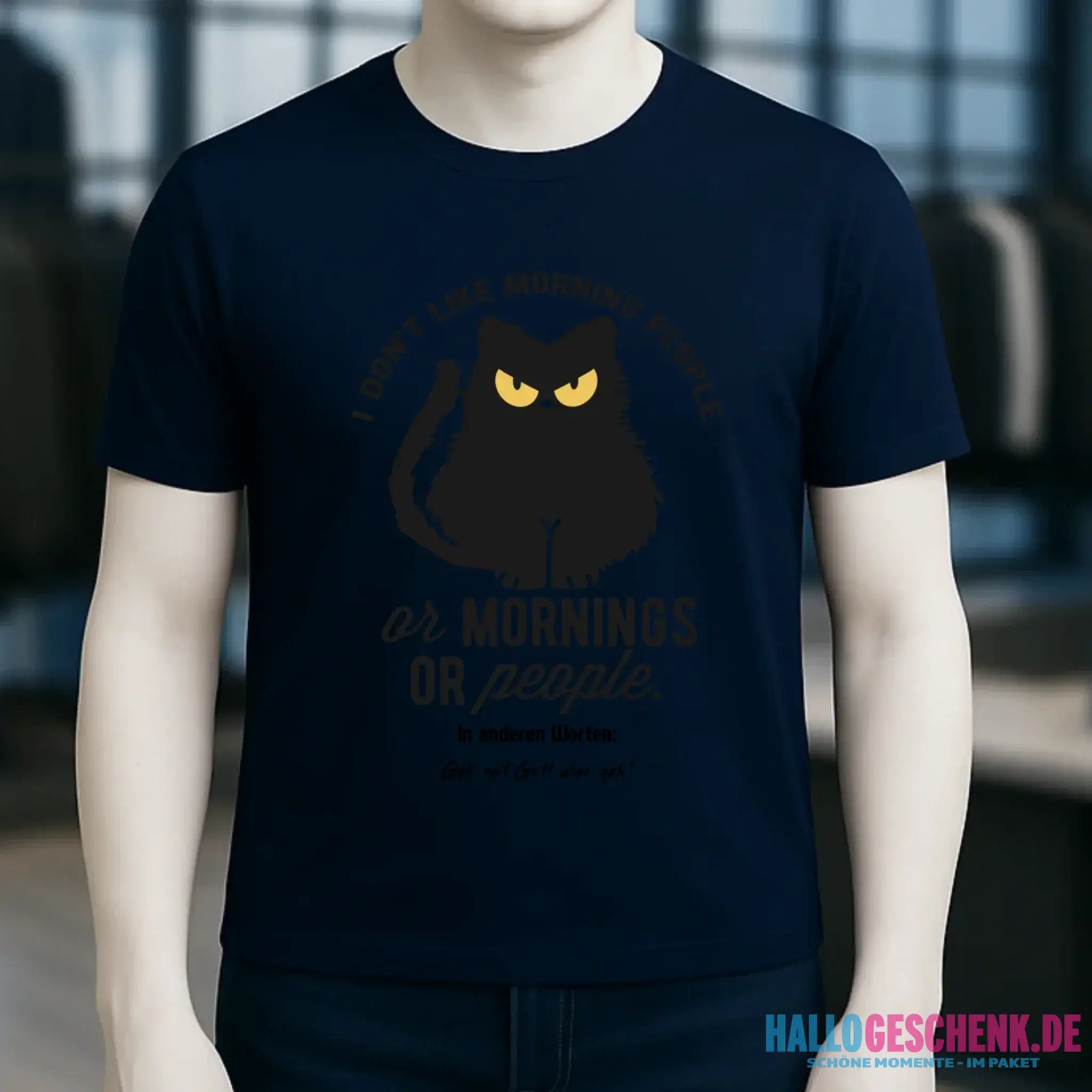 MORNING PEOPLE CAT • Katze • Unisex Premium T-Shirt XS-5XL aus Bio-Baumwolle für Damen & Herren • Exklusivdesign • personalisiert