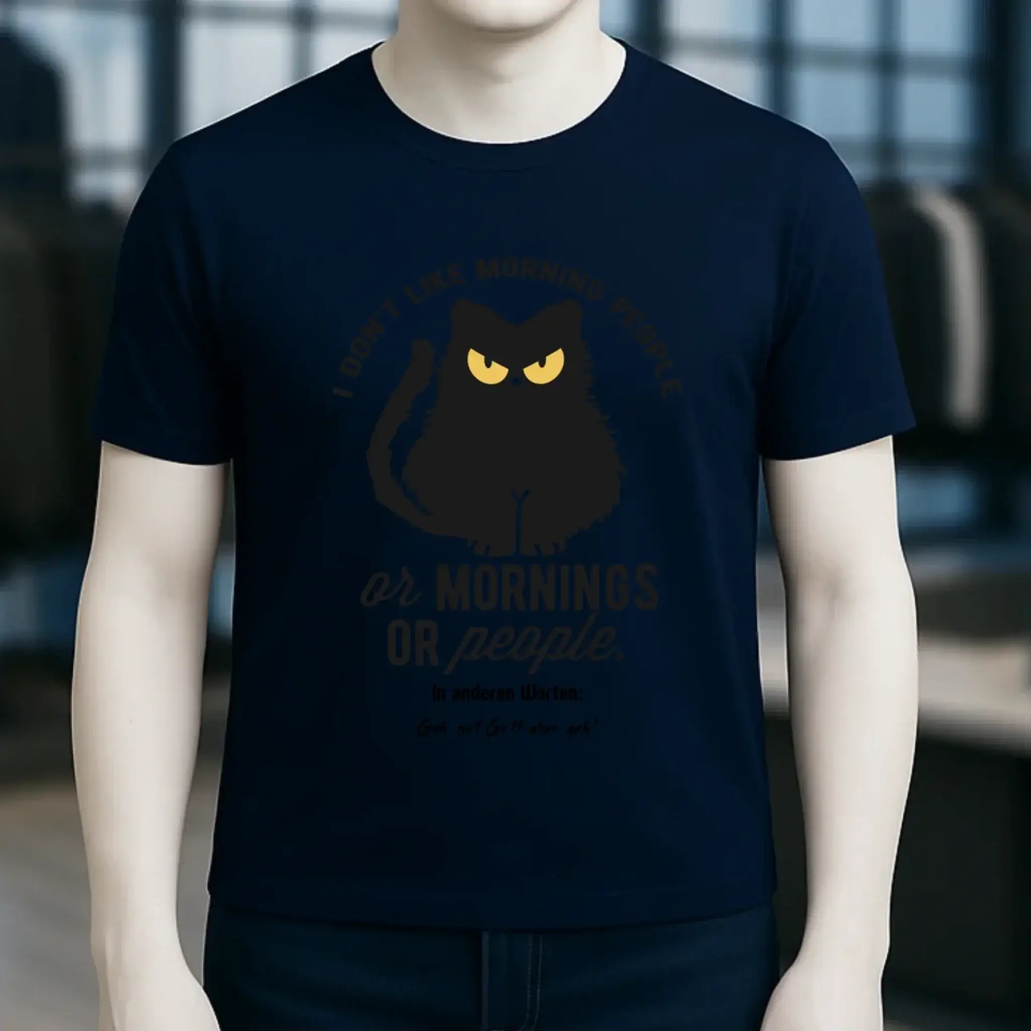 MORNING PEOPLE CAT • Katze • Unisex Premium T-Shirt XS-5XL aus Bio-Baumwolle für Damen & Herren • Exklusivdesign • personalisiert