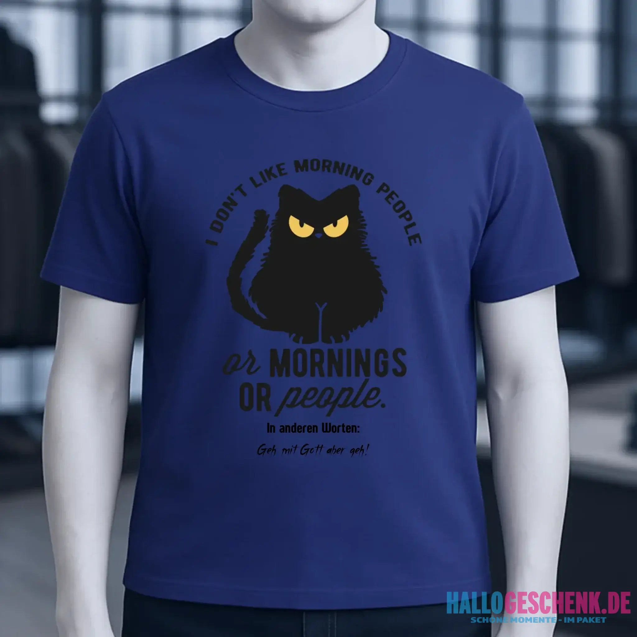 MORNING PEOPLE CAT • Katze • Unisex Premium T-Shirt XS-5XL aus Bio-Baumwolle für Damen & Herren • Exklusivdesign • personalisiert