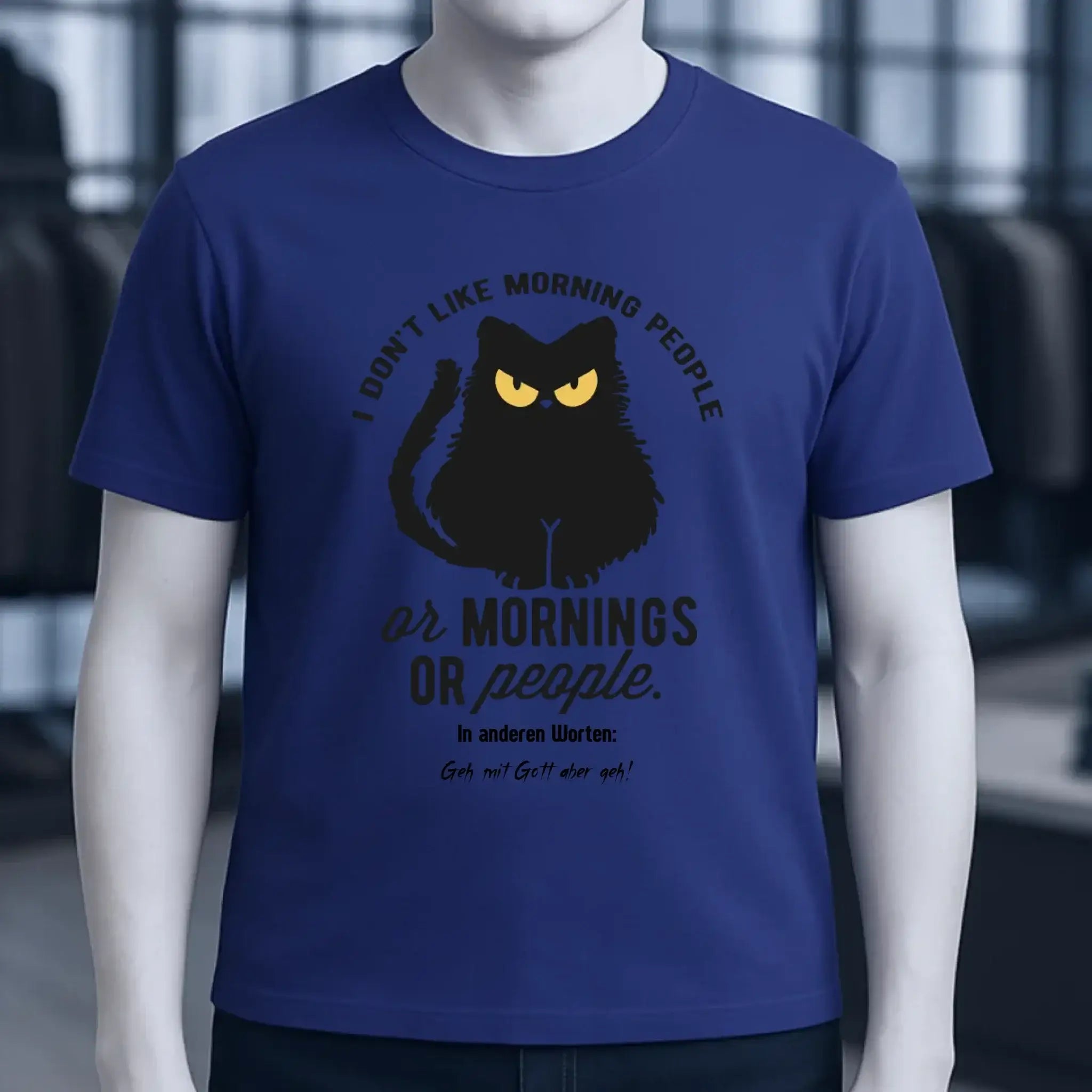 MORNING PEOPLE CAT • Katze • Unisex Premium T-Shirt XS-5XL aus Bio-Baumwolle für Damen & Herren • Exklusivdesign • personalisiert